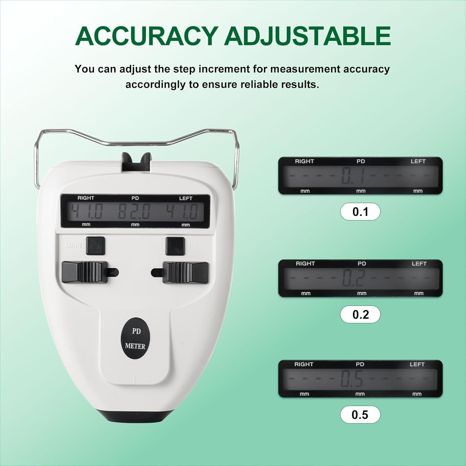AISITESY Optical Digital Pupillary Distance Meter Led Pd Meter Pupilometer Interpupillary Distance Measuring Tool Ophthalmic Equipment with LCD Display Optical Pd Pds（Battery Not Included） image number 2