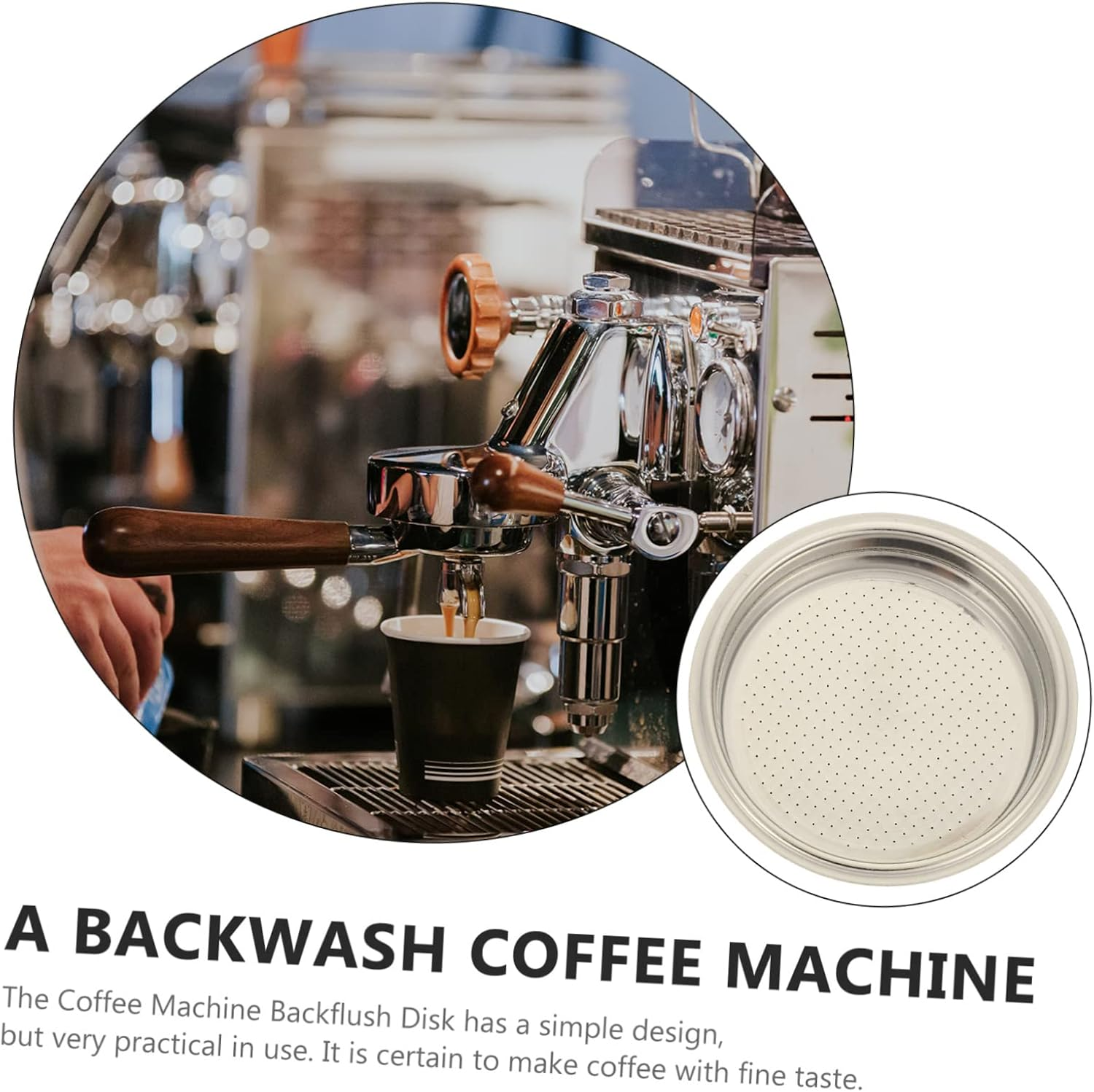 COHEALI Double Stainless Steel Coffee Machine Filter Cup Reusable Espresso Strainer Basket for Home Coffee Bar Easy to Install and Wash Replacement Part image number 3