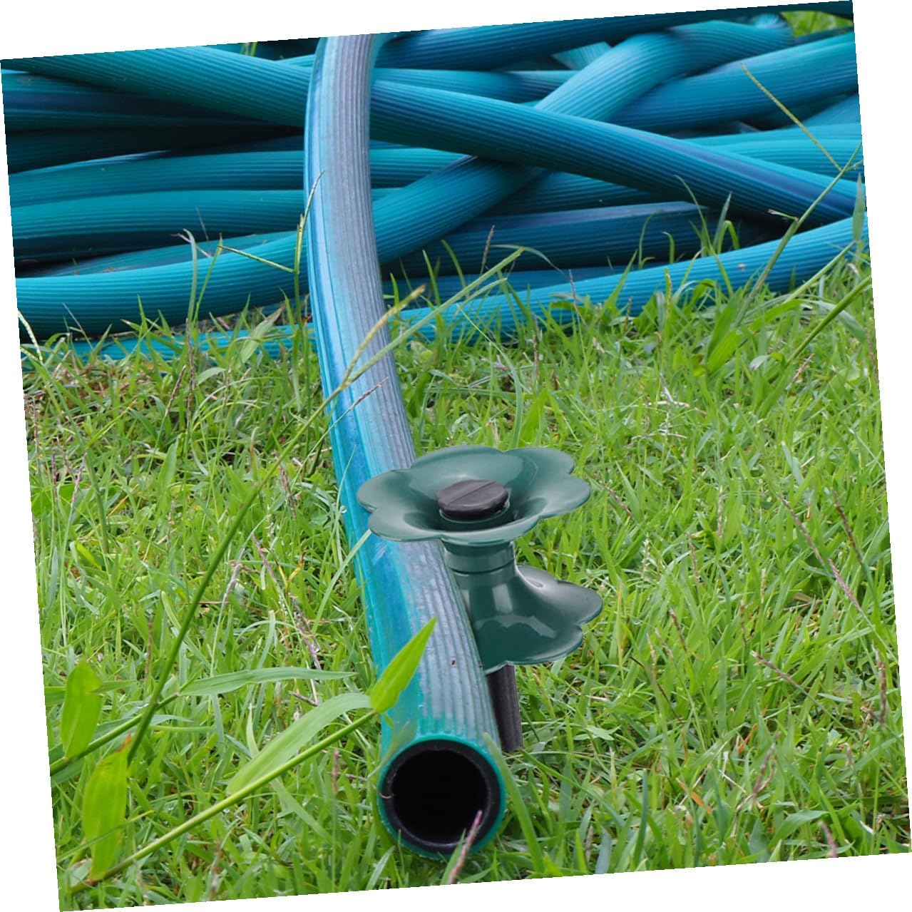 Hose Guide Spikes Winding Wheels for Garden Lawn Protection Sturdy PVC 4Pcs Set Prevents Hose Damage image number 4