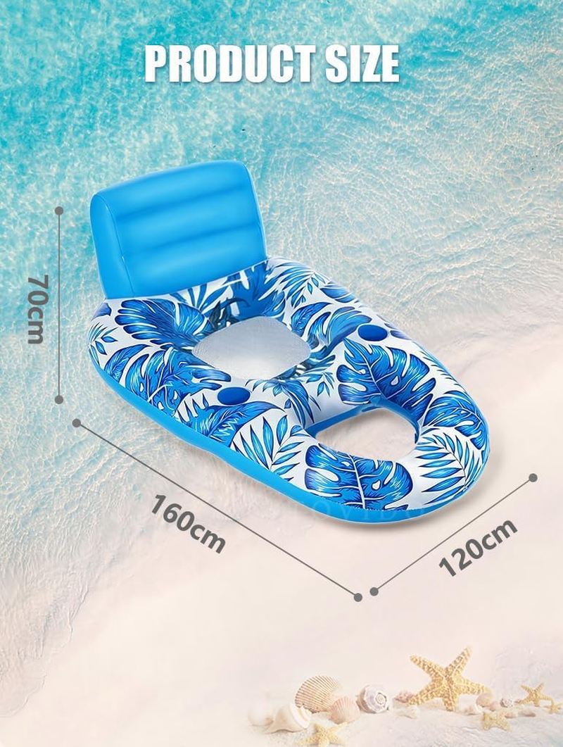 Pool Floats, Inflatable Swimming Pool Floats for Adults and Teenagers, Inflatable Lounger Pool Floats Raft,Suitable for Play in Safe Water Areas Such as Pools, Travel, Vacations, Beaches and Lakes image number 4