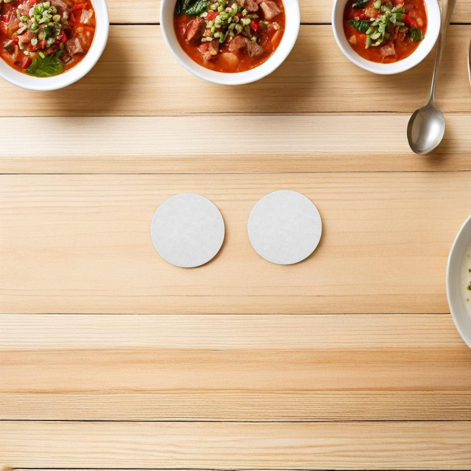 GARVALON 600Pcs Disposable White round Coffee Filter Papers for Espresso Machines Precise Filtration and Consistent Extraction Fit for Home and Office Brewing image number 5