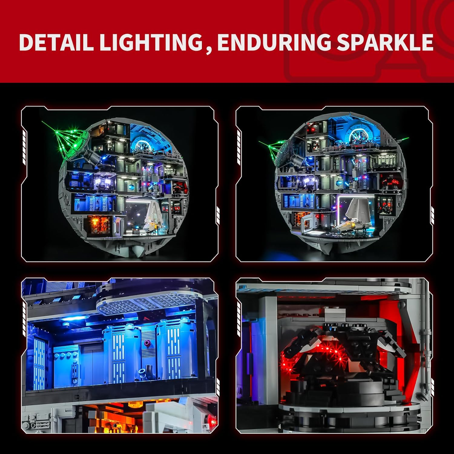 BRIKSMAX 2.0 Light Kit Compatible with  Star Wars Death Star 75419 Building Sets- LED Lighting Kits (Accessories Only), Cable-Hiding Tech for Display, Gifts & Collectors image number 4