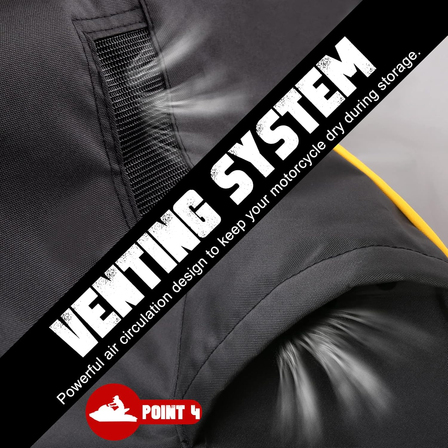 LI LIBZAKI LIBZAKI Jet Ski Cover PWC Cover 2-3 Seats Heavy Duty Waterproof 600D UV Resistant Fits for Yamaha Sea-Doo Kawasaki up to 136~145'' Blue/Black image number 2