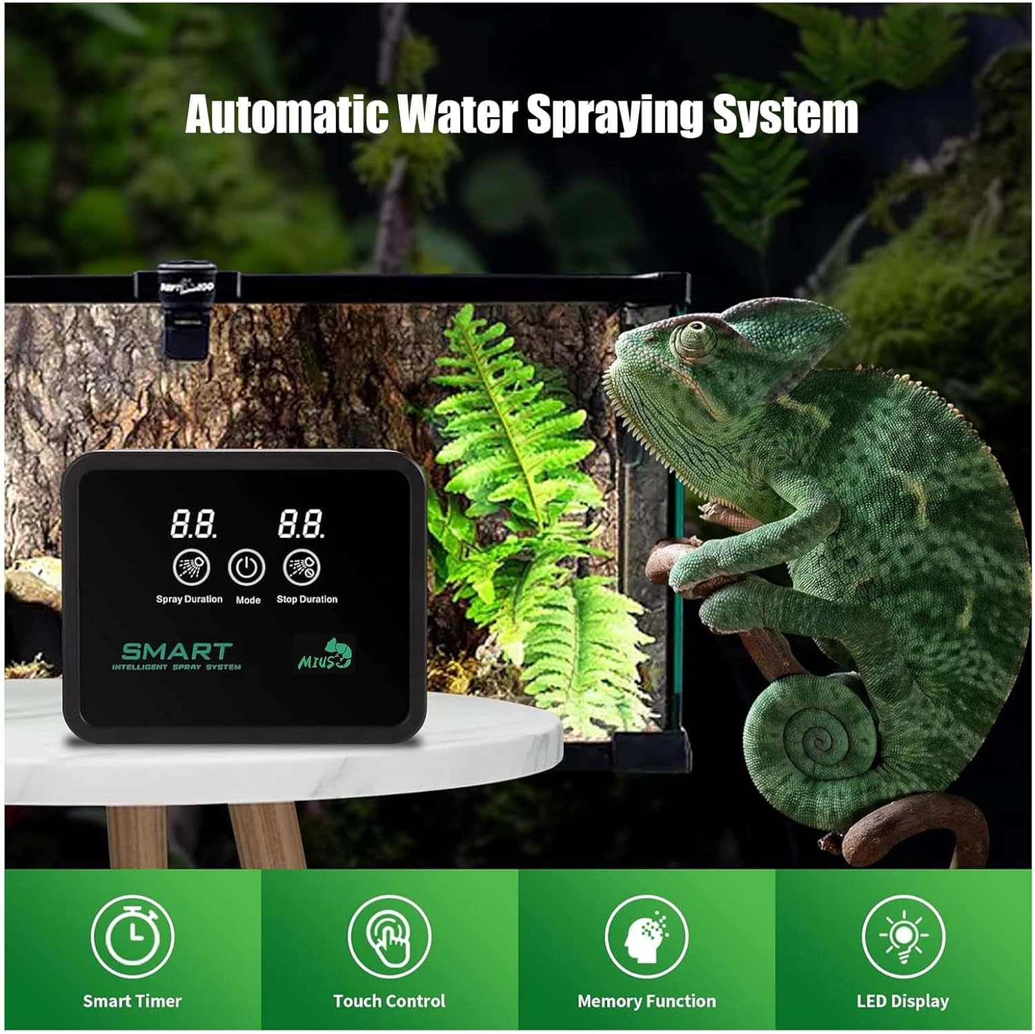 Lizihaowu Reptile Mister System with Timer, Smart Fogger for Reptiles Tank, Terrarium Mister Kit image number 3