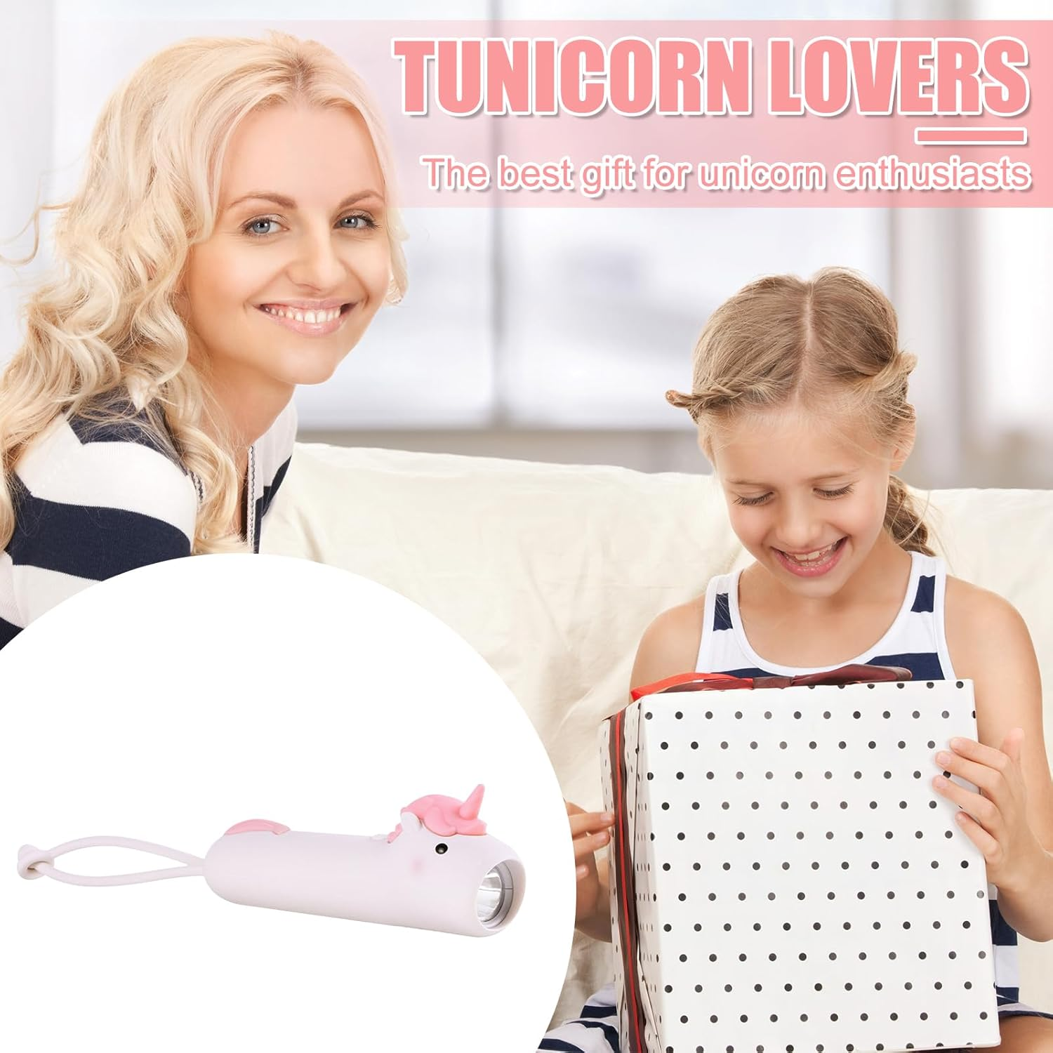 Yuragim Rechargeable Torch, Unicorn LED Children'S Torch, High Lumen & Dimmable & Strobe 3 Modes Torch Rechargeable Silicone Torch for Children Camping, Hiking, Emergencies, Outdoor image number 1