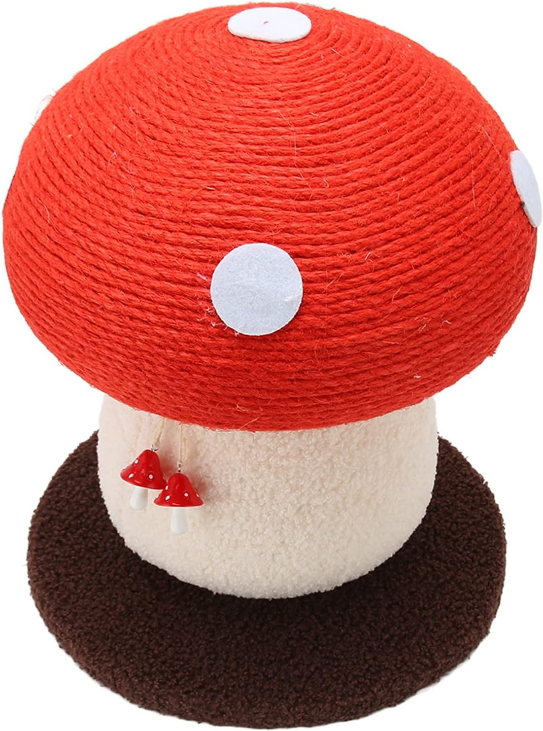 Cat Scratching Post, Mushroom Shaped Cat Scratch Pad Durable Grinding Claws Sisal, Skin Friendly Soft Smooth Plush Interactive Cute Cat Scratching Board for Pet Cat image number 5