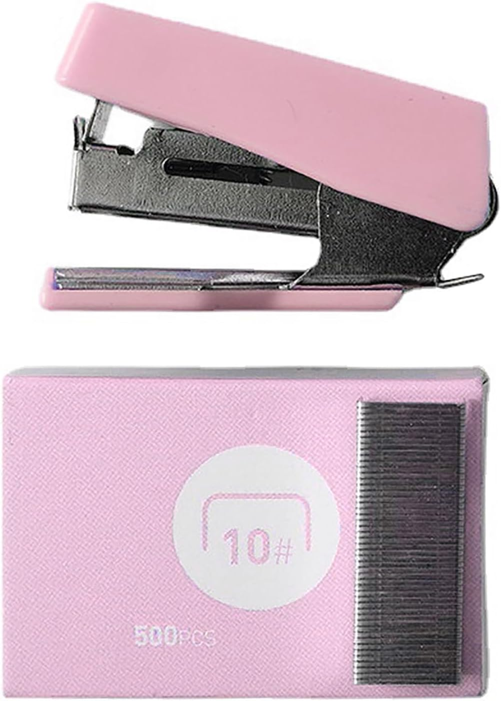 Office Desktop Stapler, Mini Stapler Set Convenient 10 Sheet Capacity Vibrant Color for Office Supplies image number 5