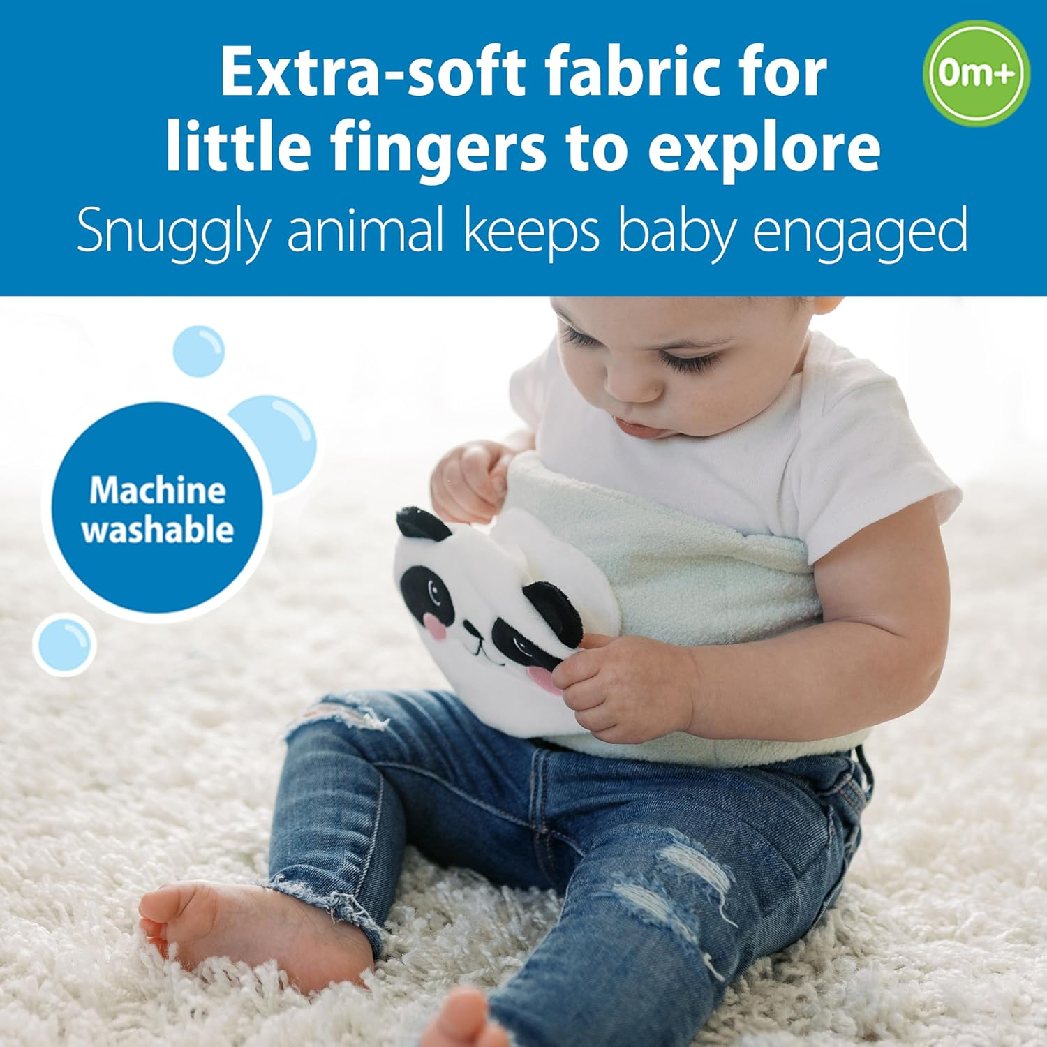 Dr. Brown&rsquo;S Infant Gripebelt for Colic Relief, Heated Tummy Wrap, Baby Swaddling Belt for Gas Relief, Natural Relief for Upset Stomach in Babies and Toddlers, Panda, 0-3M image number 4