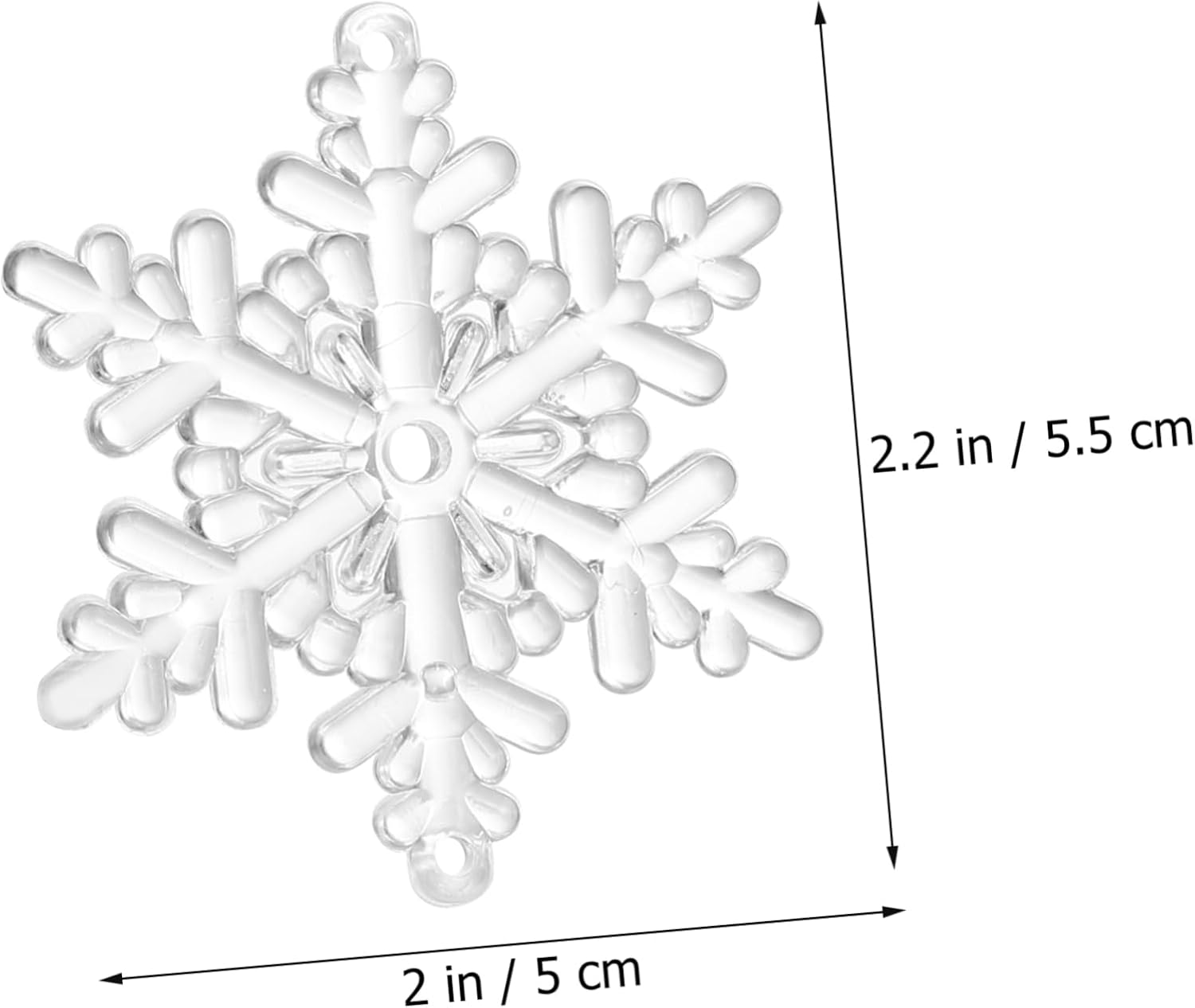 19Pcs Plastic Xmas Tree Drop and Snowflake Ornaments Hanging Pendants for Winter Party Wedding Home Decoration