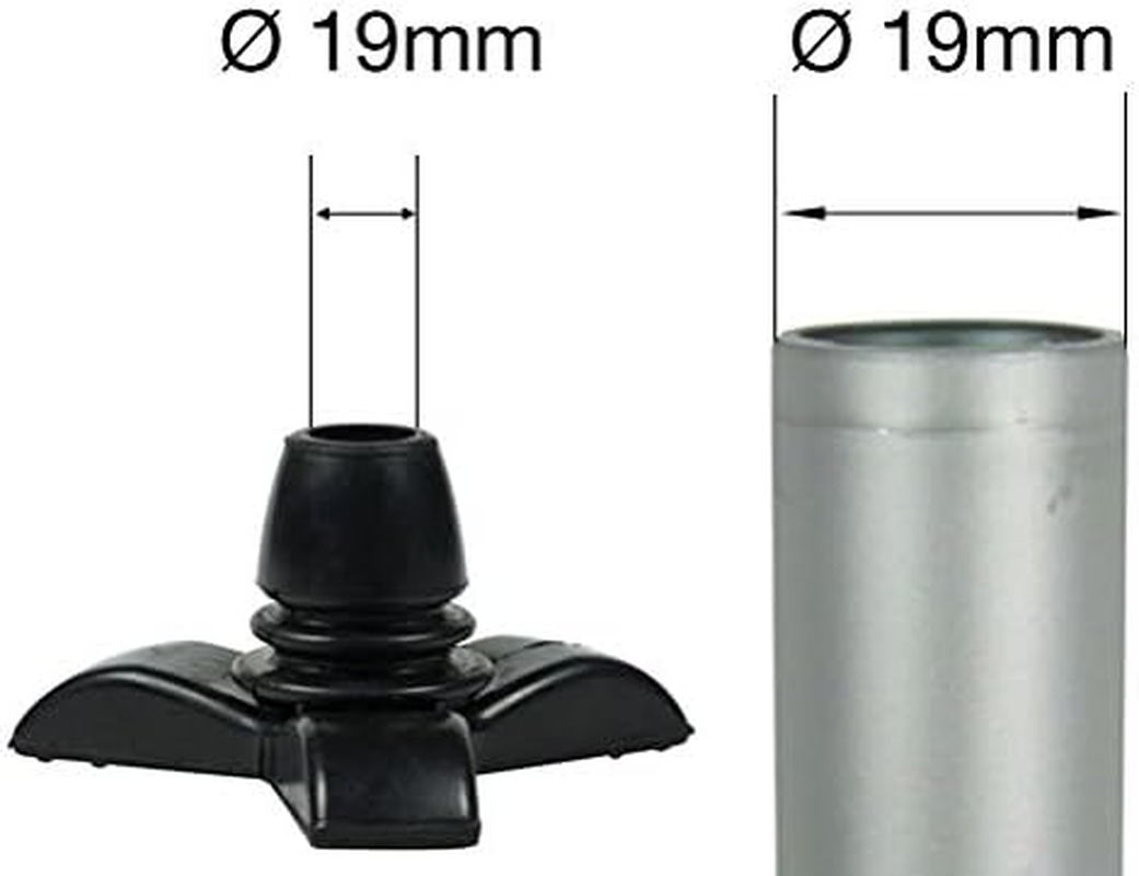 Tri-Support Walking Stick Ferrule Cane Tip for Added Stability & Balance - by Lifeswonderful image number 3