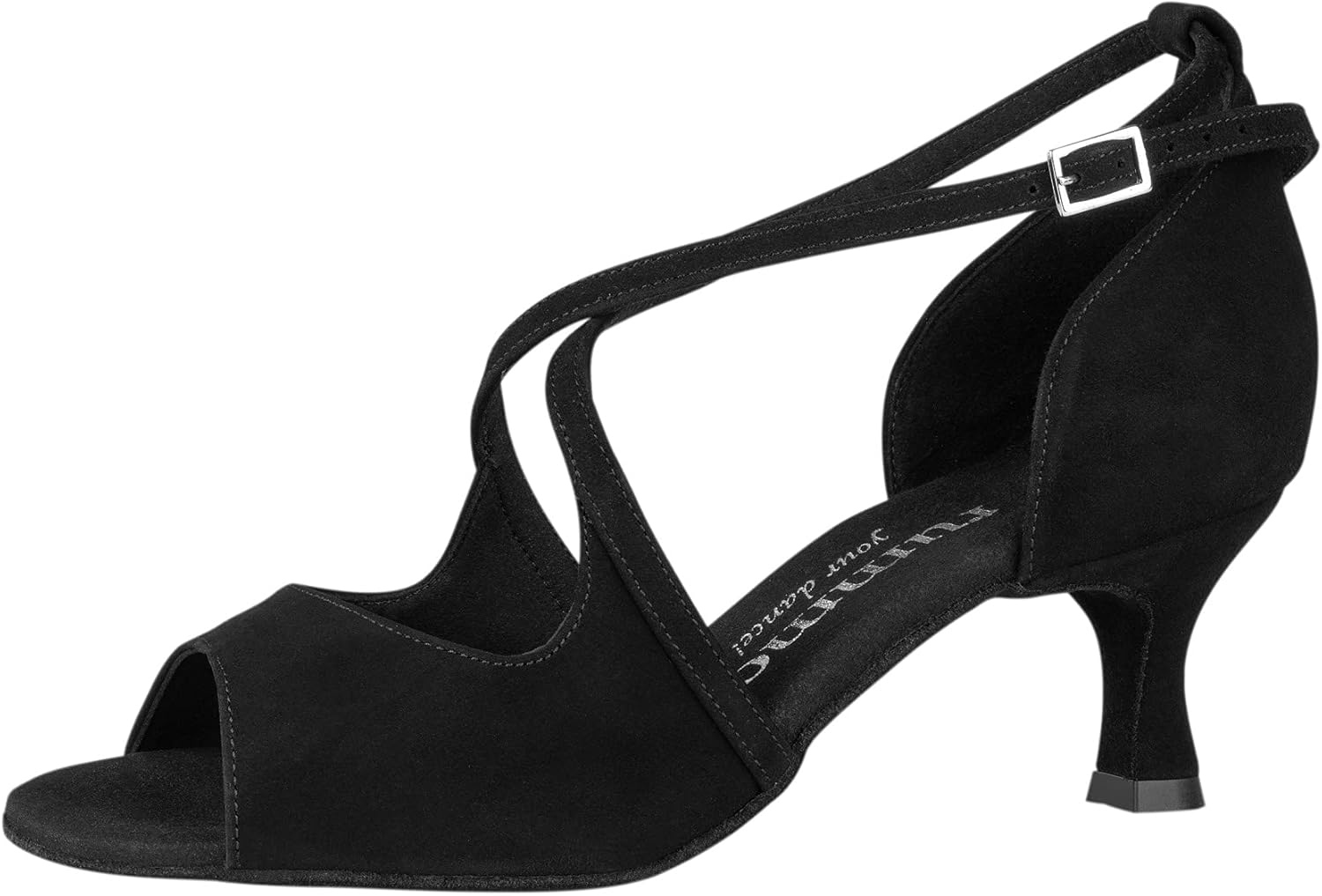 Rummos Women'S Dance Shoes R545 - Nubuck Black - Medium (Normal) - 5 Cm Flare Heel - Made in Portugal image number 3