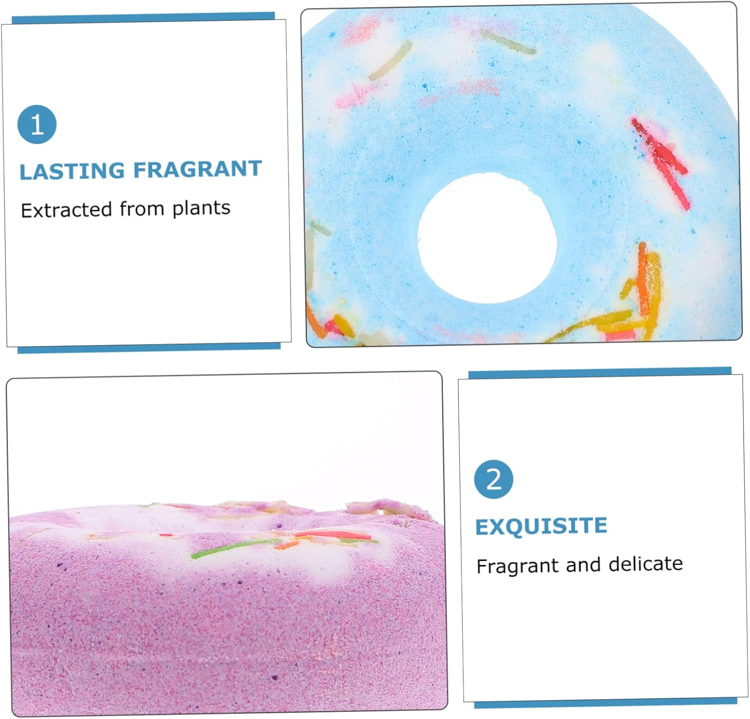 HONITANO 4Pcs Cake Shape Spa Balls for Boys and Girls Adults Balls Random Colors image number 2