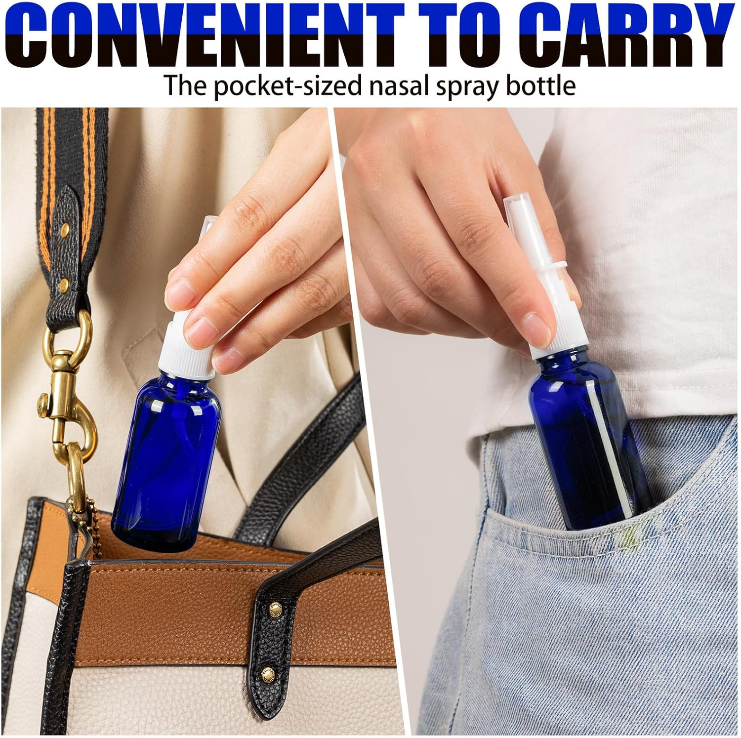 ZHWKMYP 10 Pcs Nasal Spray Bottle Empty, 30Ml/1Oz 6 Pcs Refillable Nasal Spray Bottle Fine Mist Glass with 2 Pcs Funnels and 2 Pcs Labels image number 2