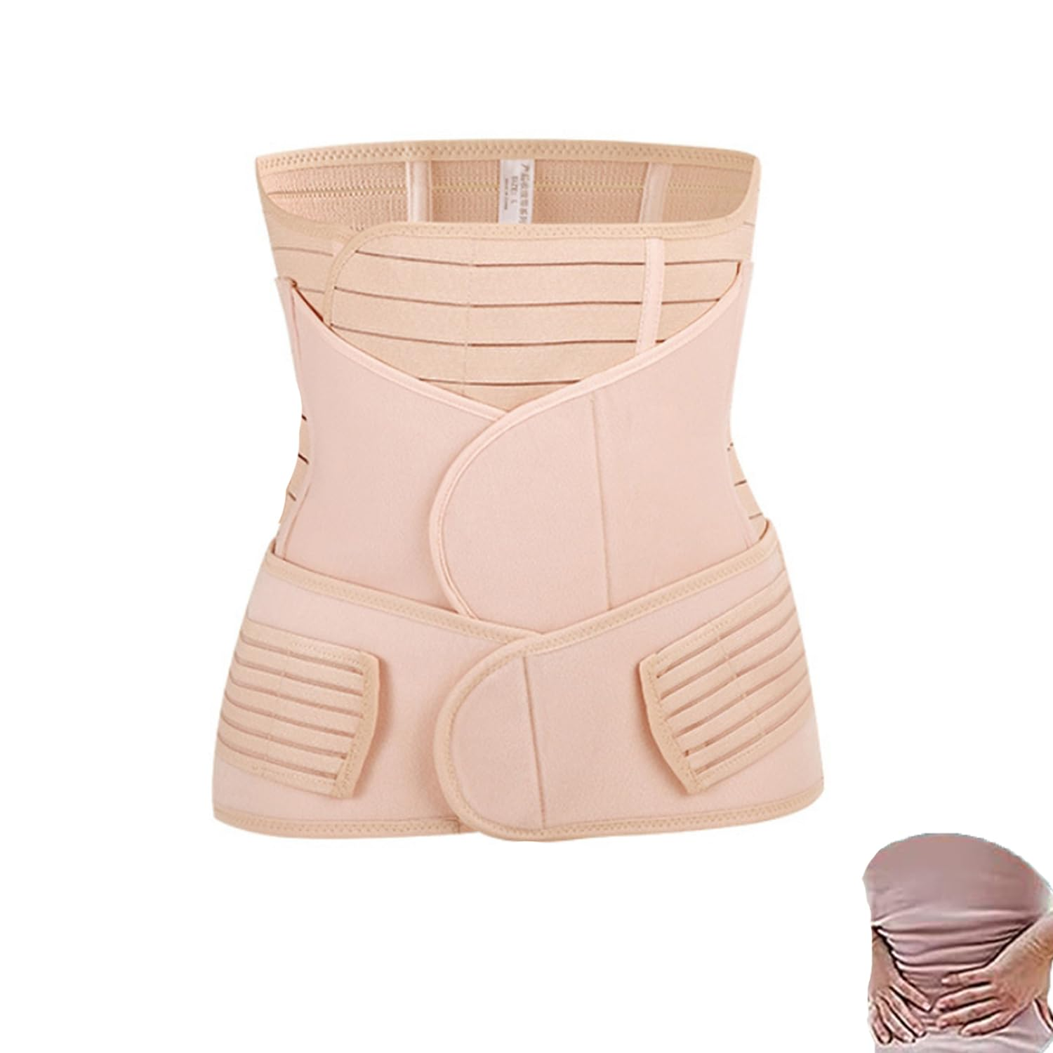 Roczential Three in One Postpartum Support - Restoring Abdominal/Lumbar/Pelvic Belt Shape (Flesh Color) image number 3