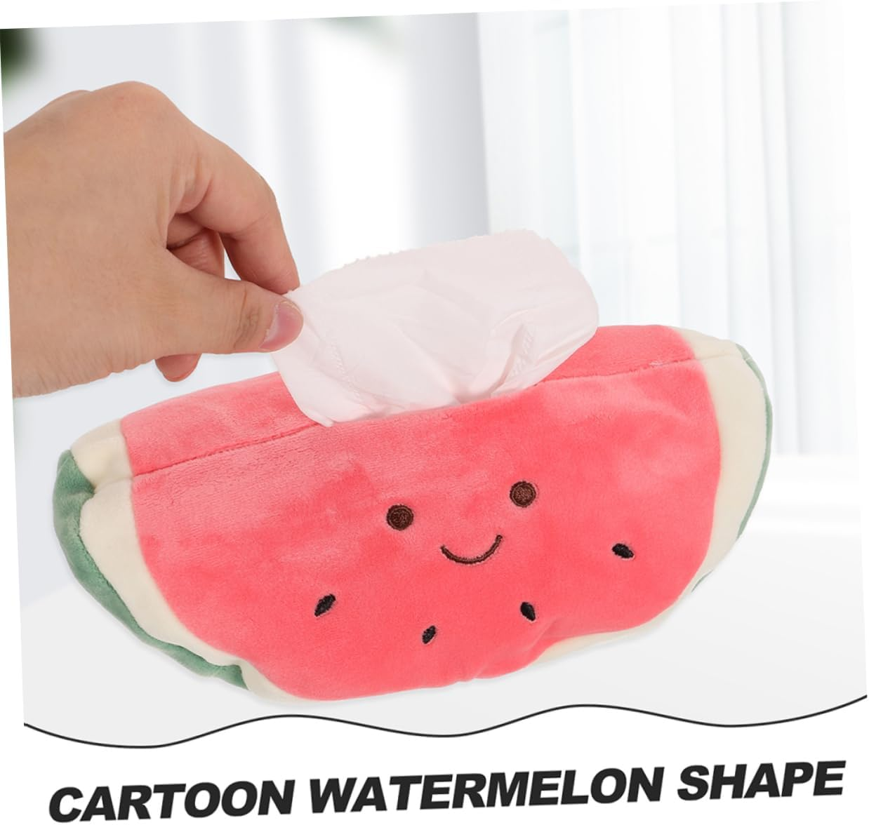 2Pcs Car Tissue Box Cute Cartoon Fruit Napkin Holder for Car Essentials Tissue Dispenser Box for Dashboard Plush