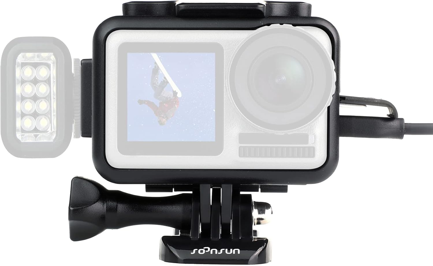 SOONSUN Frame Case and Screen Protector for DJI Osmo Action 1, Skeleton Protective Housing Frame Shell Cage Vlogging Photography for DJI Osmo Action image number 4