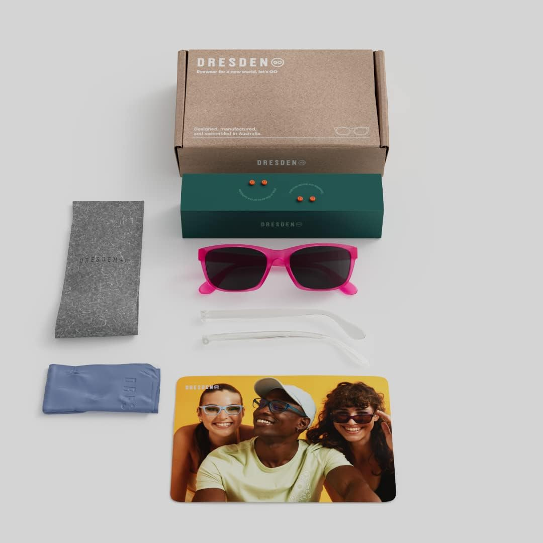 Dresdengo Classic Rectangle Polarised Sunglasses with UV Protection, Large, Ultra Lightweight for Men & Women - Clear Frost image number 6