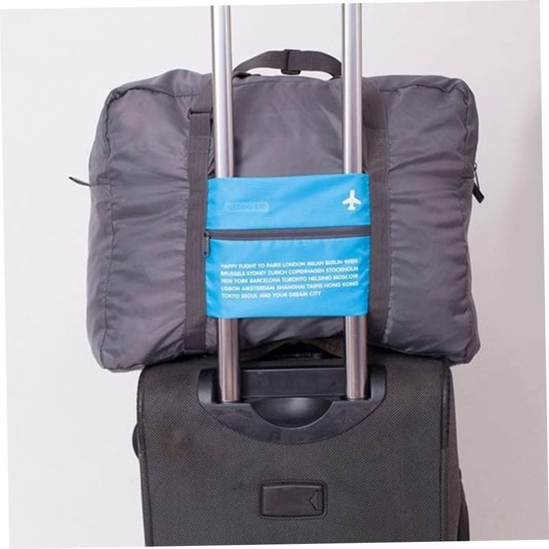 Foldable Travel Duffel Bag Waterproof Nylon Luggage Carry Pouch Lightweight Holiday Bag Rose Red Sports Duffels image number 2