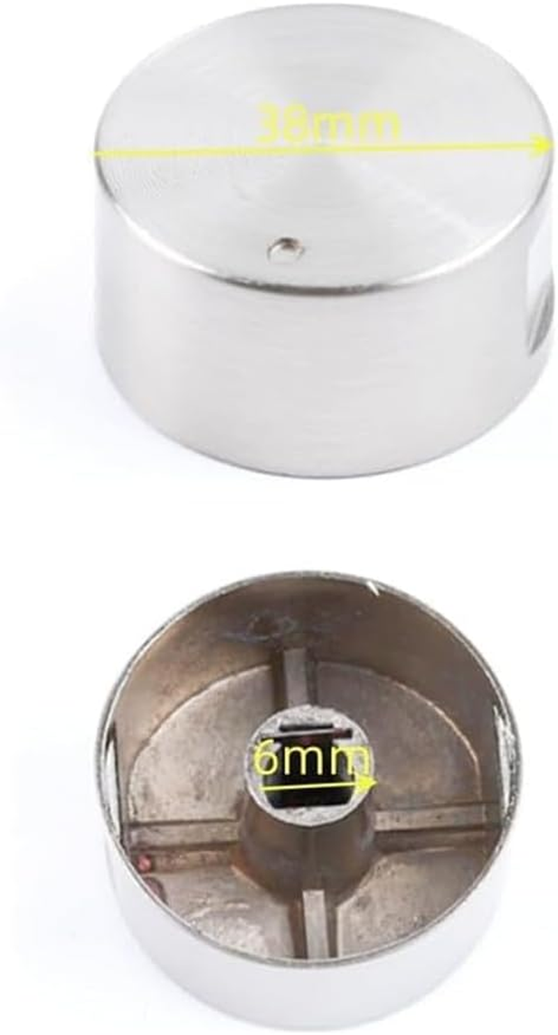 Metal Gas Stove Knobs,6 Pcs Gas Stove Knobs 6Mm Cooker Control Range Oven Knob Burner Knob Gas Hob Switch Replacement Parts image number 3