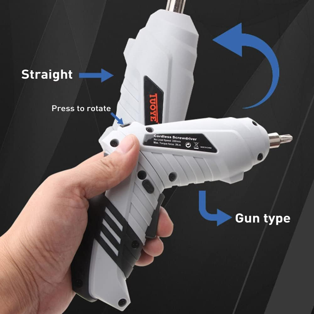 47 in 1 Cordless Electric Screwdriver Kit with 3.6V 1500Mah Rechargeable Battery, 3Nm Torque, LED Light and Variable Speed, Perfect for Home DIY Projects image number 5