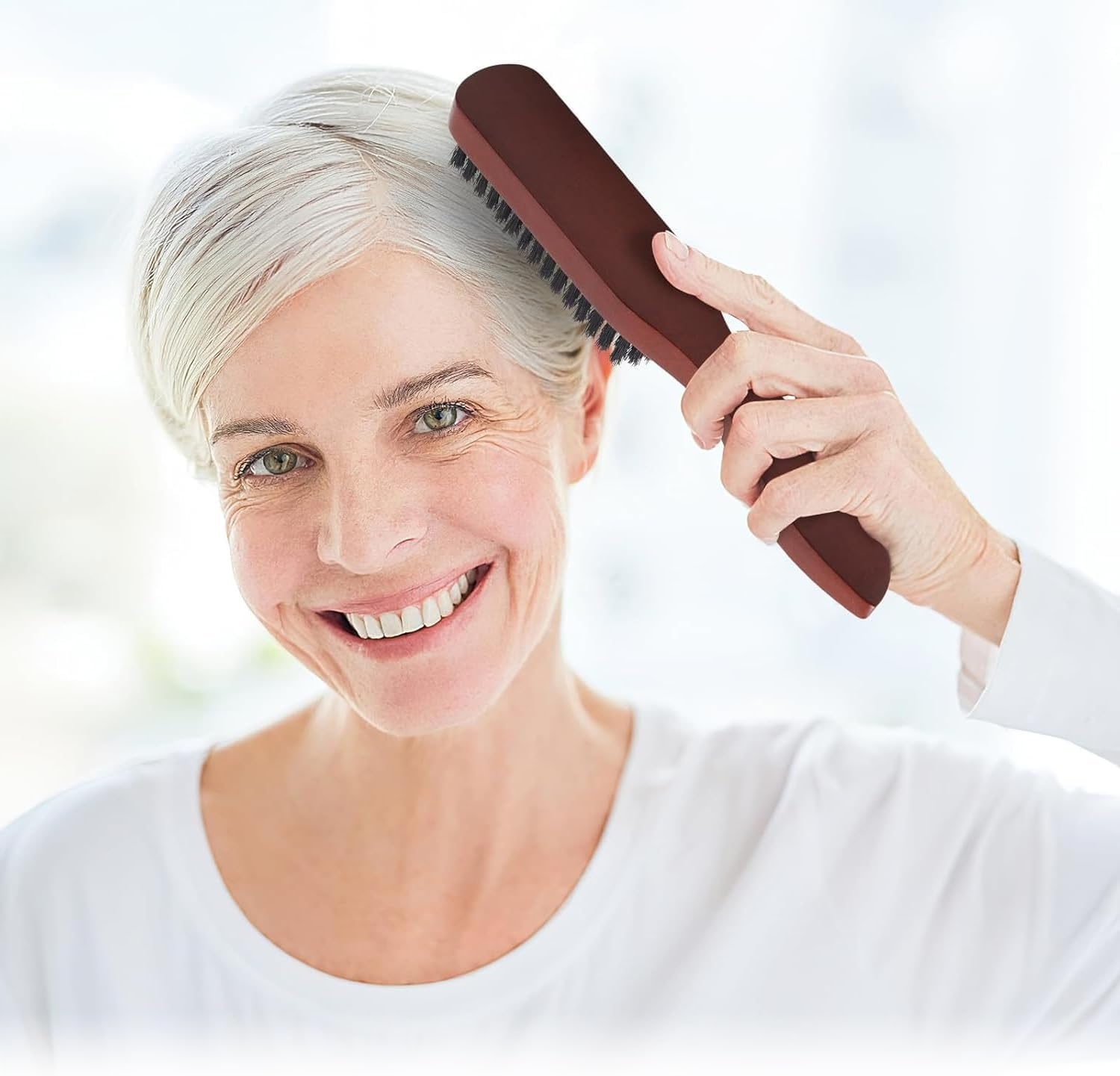 YUNYU Slick Back Hair Brush Set - Boar Bristle Smoothing Brush for Thick, Curly & Damaged Hair - Perfect for Styling, Detangling & Sleek Looks (Men & Women, Beard & Hair Care) image number 6