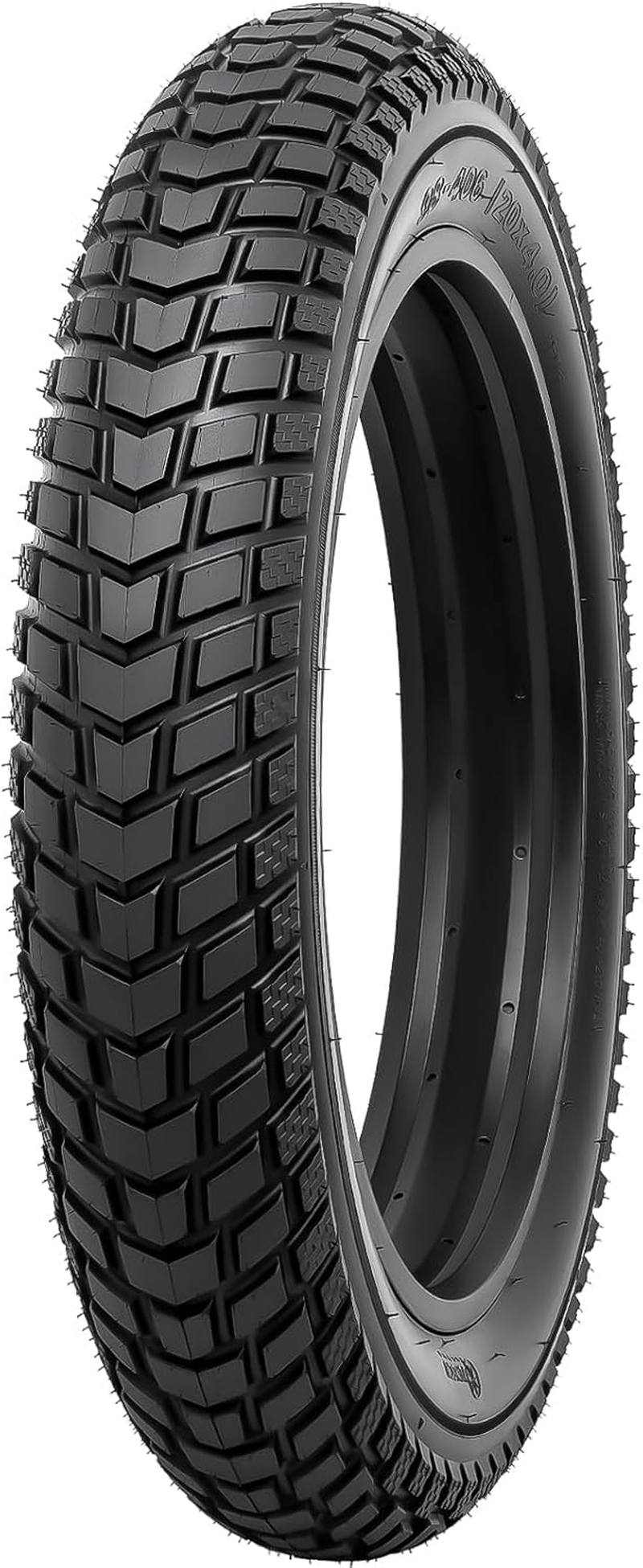 Yunscm 2 Pack 60TPI 20" Bike Fat Tyres 20X4.0 ETRTO 98-406 and 20 Inch Heavy Duty Bike Tubes Schrader Valve, Compatible with E-Bike Bicycle Tyres 20X4.0 Tires and Tubes (S-910) image number 2