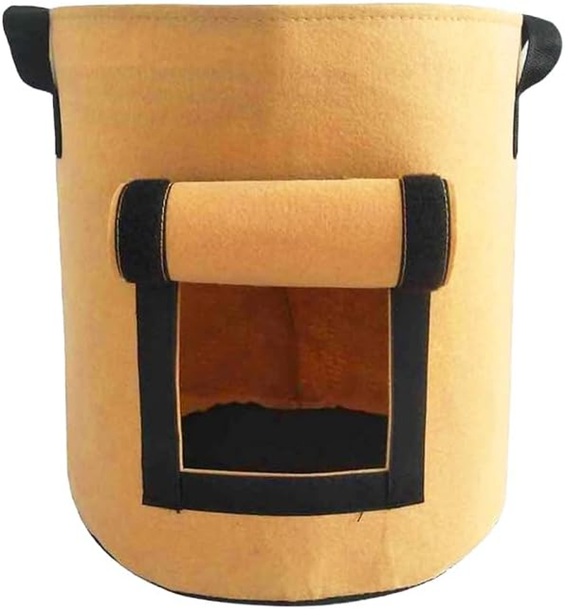 AIMALL 7/10 Gallon Potato Grow Planter Container Bag Pouch Root Plant Growing Pot Side Window - Root Vegetable Growing Pouch for Garden & Patio image number 5
