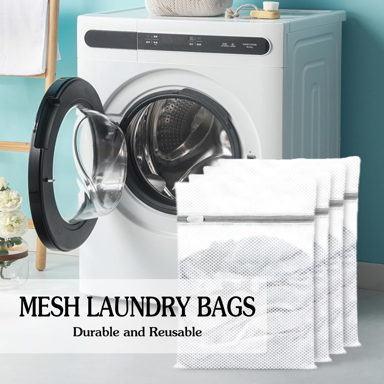 Laundry Bag, 4 Pcs Mesh Laundry Bags for Delicates, Washing Bag for Underwear, Bra, Socks, 12 X 16 Inches image number 2