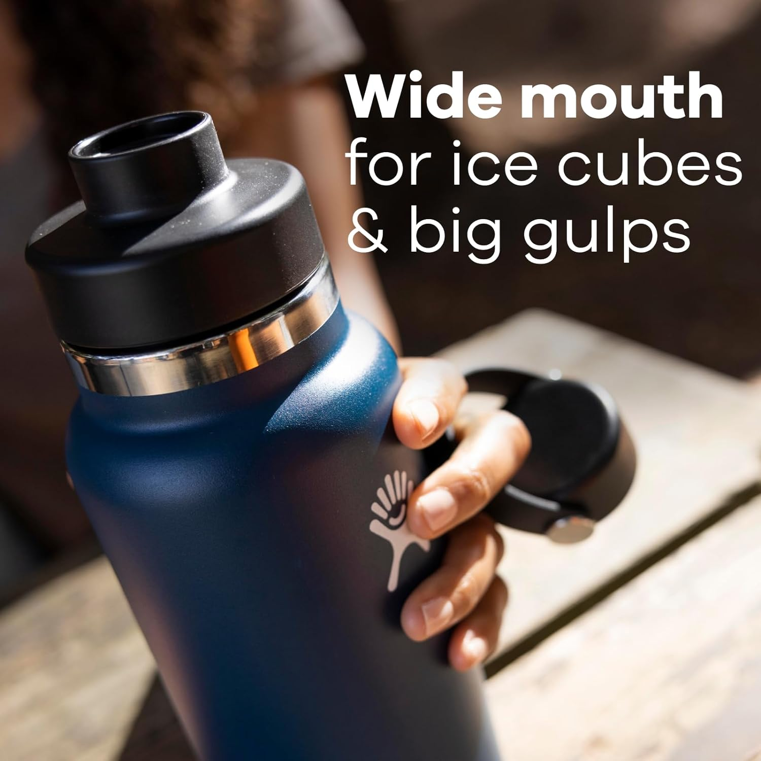 Hydro Flask 24 Oz Wide Flex Chug Cap Black image number 4