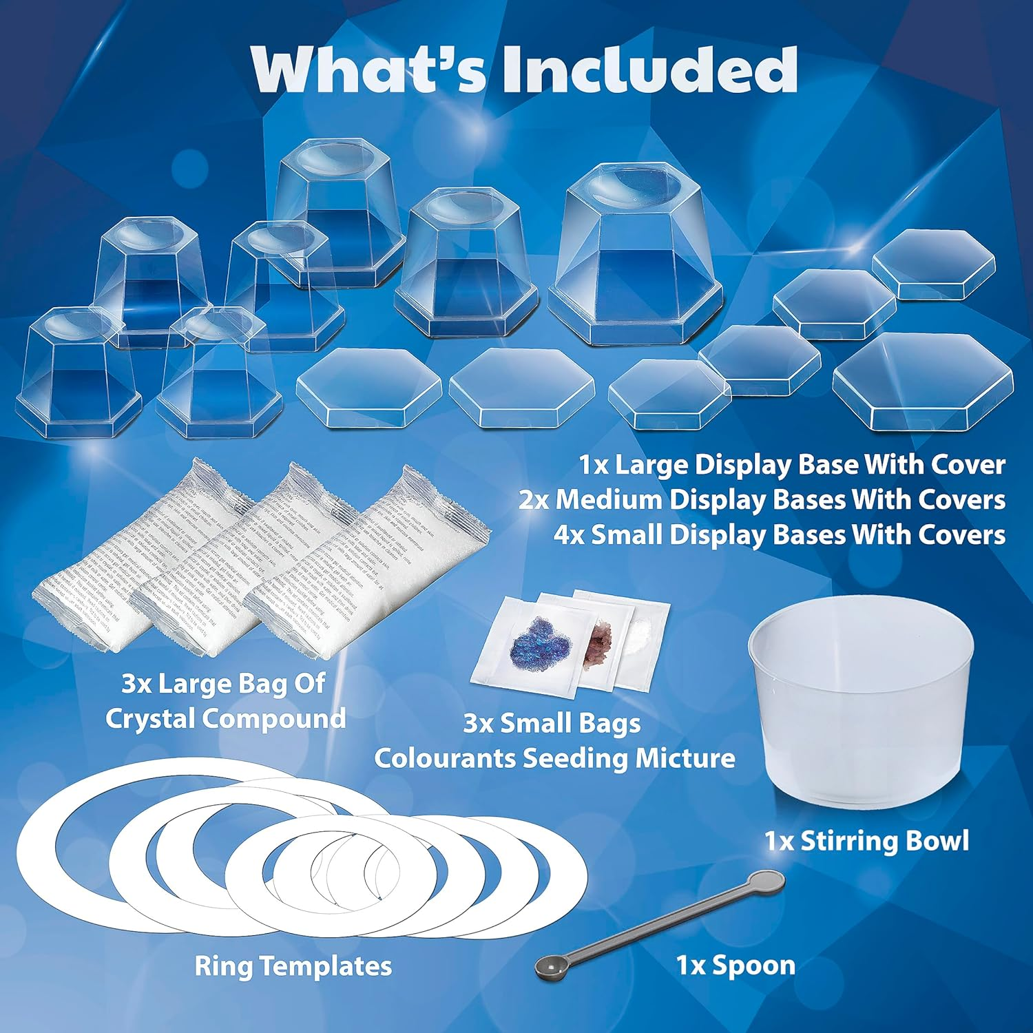 4M Crystal Growing Kit, Conduct 7 Different Crystal Growing Experiments, Inspires Creativity, Stimulates Mental Development image number 4