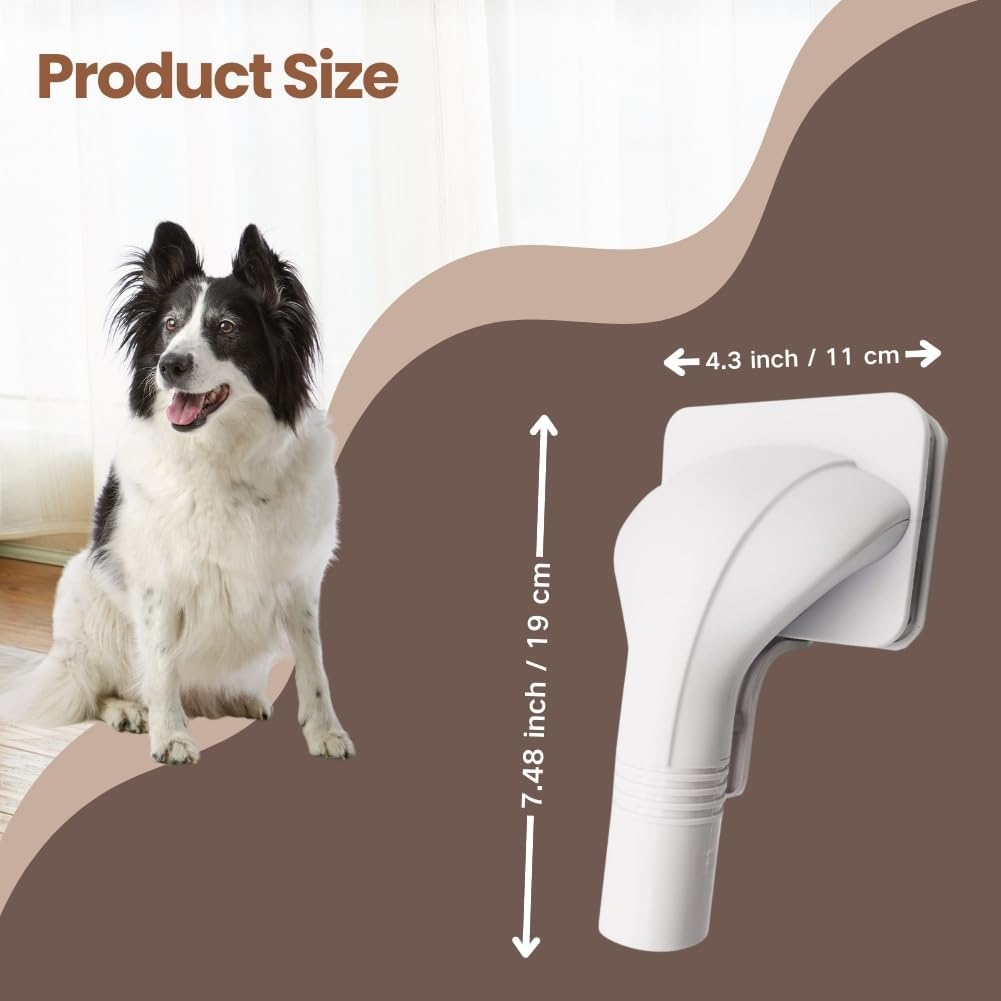 Dog Cat Brush for Shedding and Grooming,Self Cleaning Slicker Brush,Massage the Skin,Easy to Clean Comb for Long or Short Haired Pets,Use with Vacuum,Compatible with Vac 32Mm&35Mm