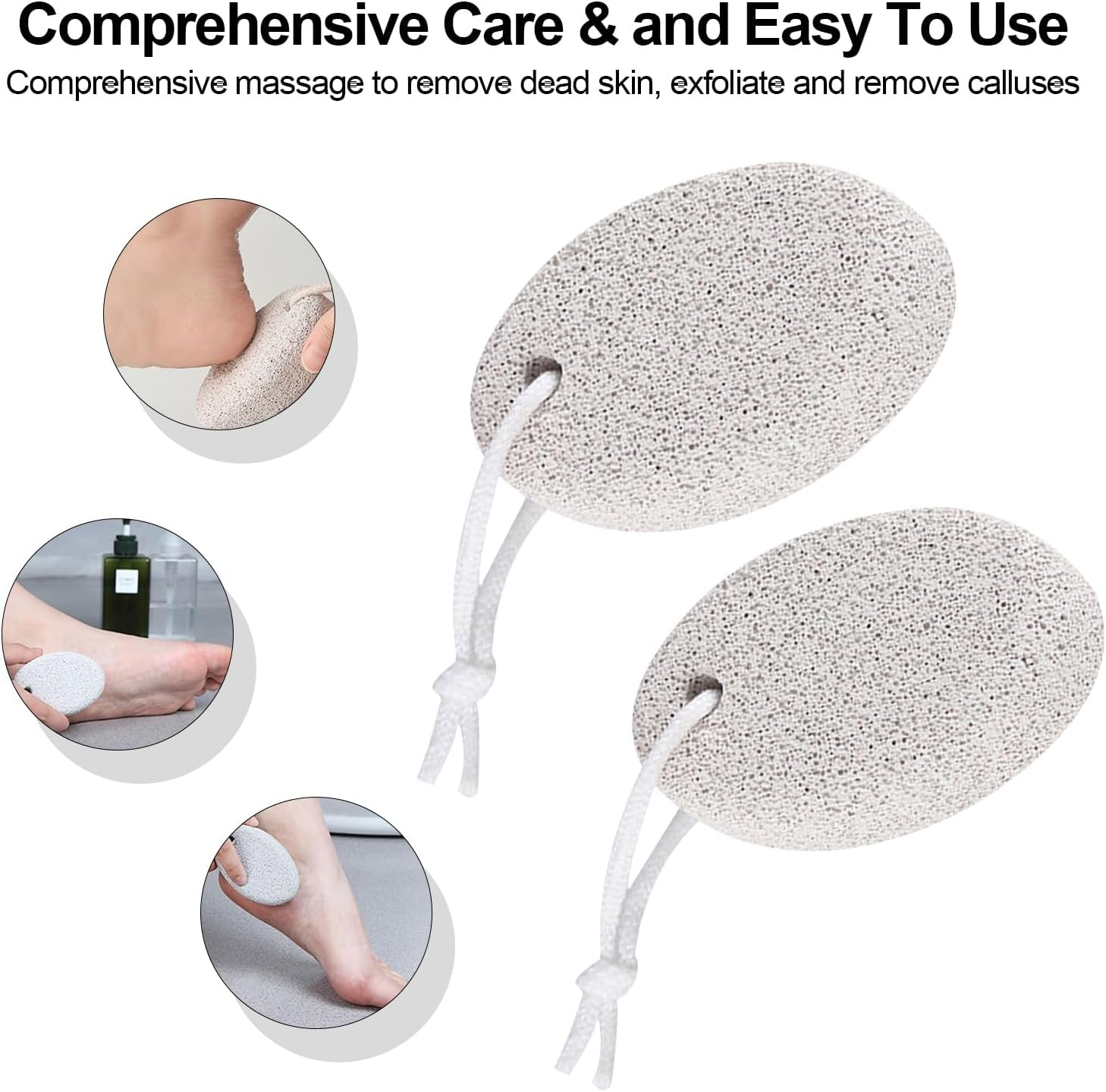 Vervesourced 2PCS Natural Pumice Stone for Feet, Vervesourced Lava Pedicure Tools Hard Skin Callus Remover for Men/Women Feet and Hands - Natural Foot File Exfoliation to Remove Dead Skin image number 6