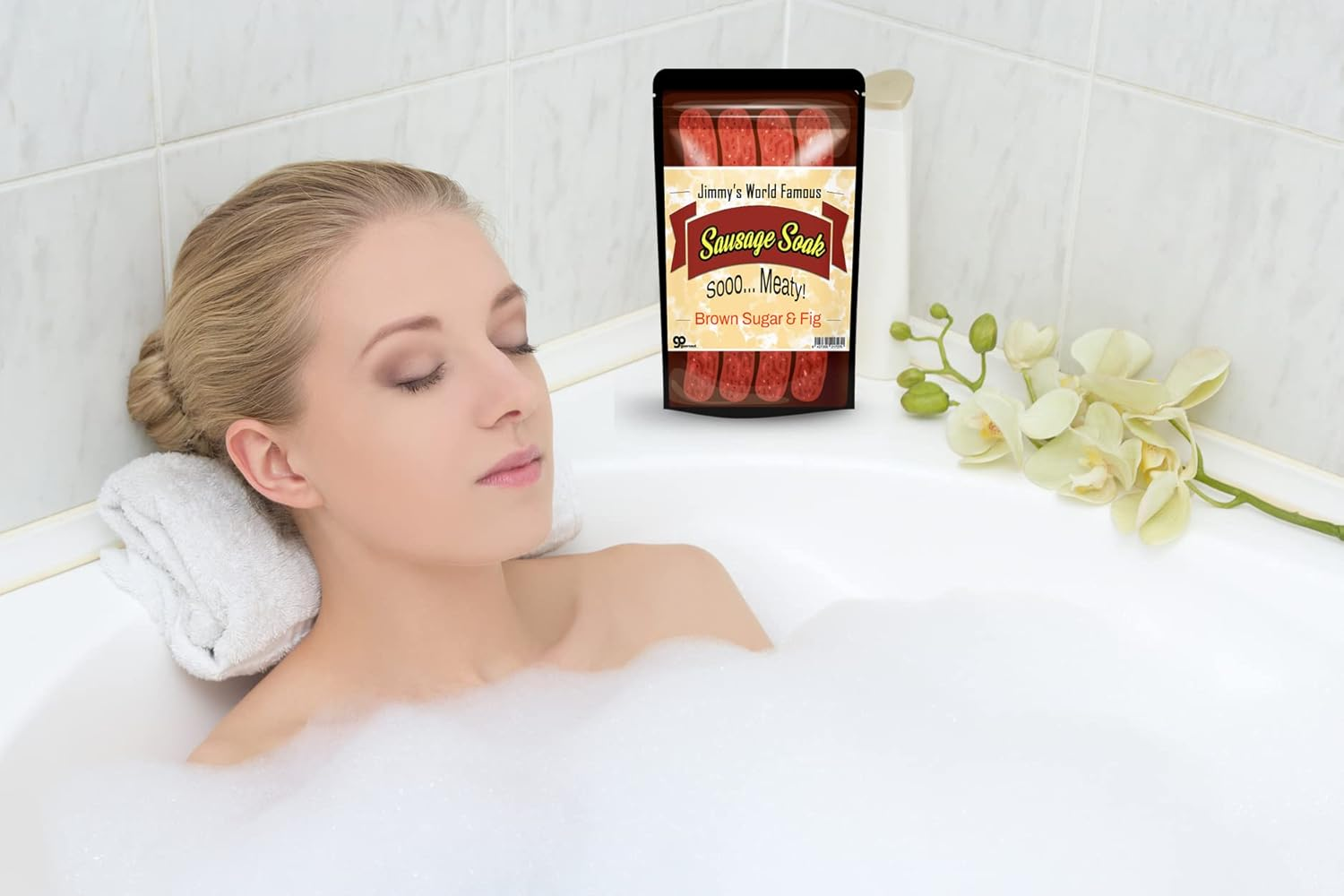 Jimmy&rsquo;S Sausage Soak Bath Salts - Premium Bath Soak for Men - Brown Sugar and Fig Fragrance Shower Gift for Meat Lovers, Funny Stocking Stuffers and Gift Baskets for Dad Boyfriend Husband image number 5