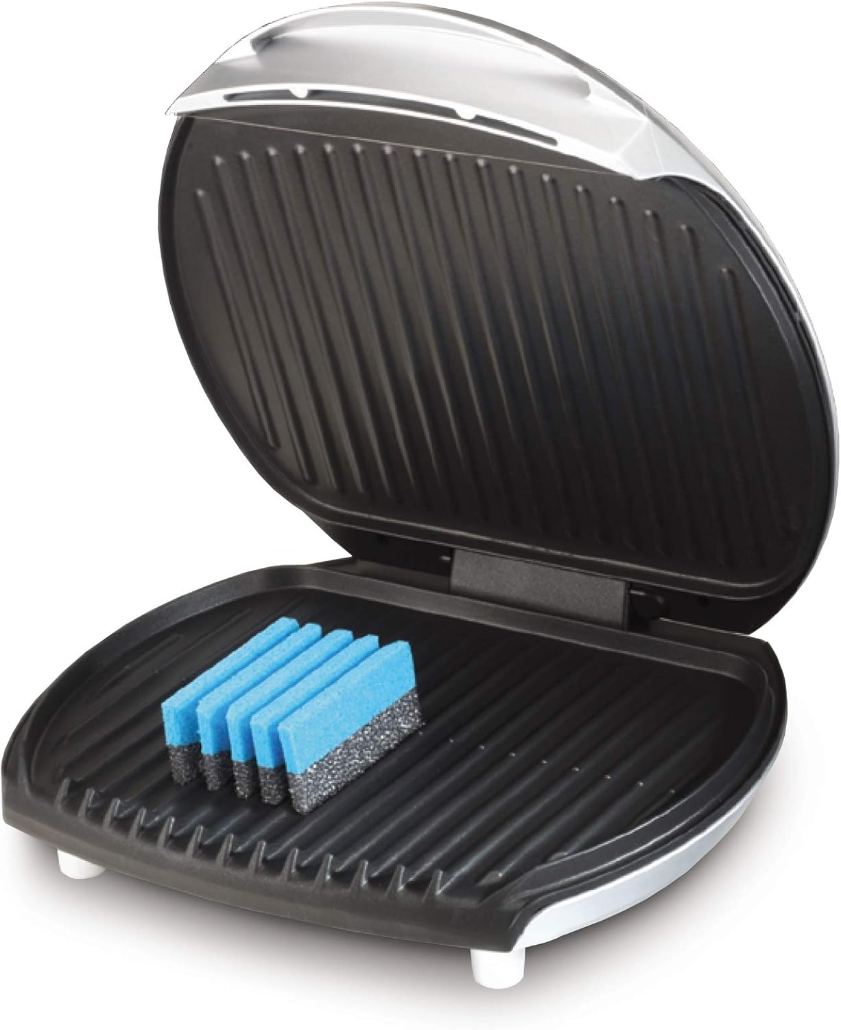 George Foreman 3 Pack Grill Cleaning Sponge, GFSP3AU, Durable & Unique Design, Safe on Non-Stick, Non-Scratch Friendly, Dual Cleaning Sides Made to Fit Grill, Blue