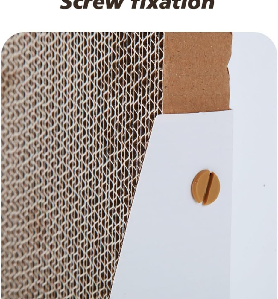 LOS ANDES Vertical Cat Scratcher, 60Cm/23.6Inch L Shape Scratching Pad for Indoor Cats, Scratching Board with Catnip, Durable Cardboard to Protect Furniture image number 2