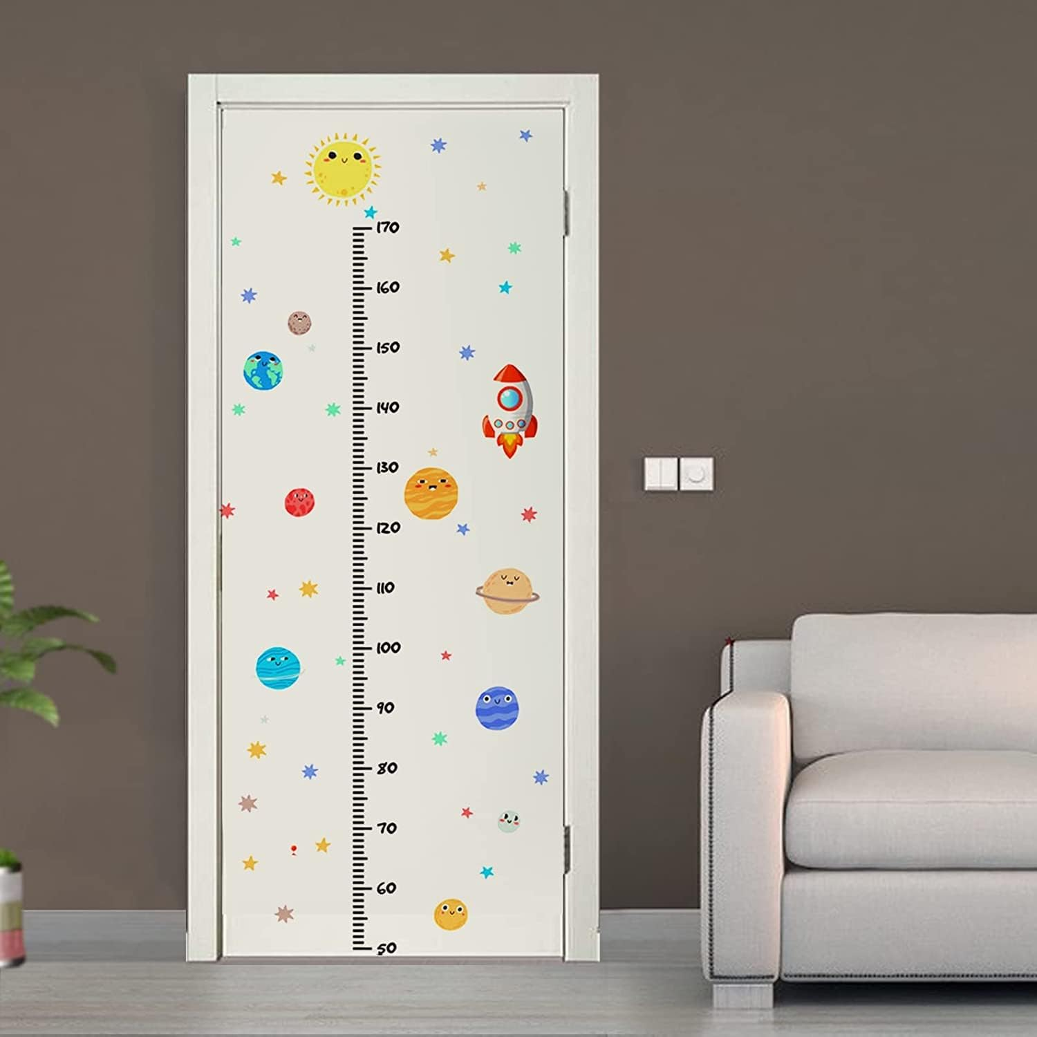 Kids Growth Chart Wall Sticker - Measuring Tree Height Chart for Children'S Room - Body Size Measuring Decal image number 5