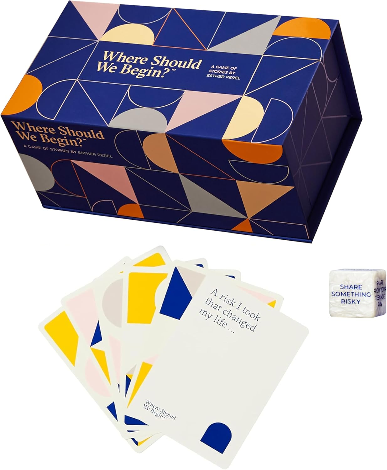 ESTHER PEREL Where Should We Begin Game of Stories - Conversation Cards for Couples, Friends, & Co-Workers - Interactive Couples Game W/ 200 Cards, & Dice - 2-6 Player Card Games for Couples image number 6