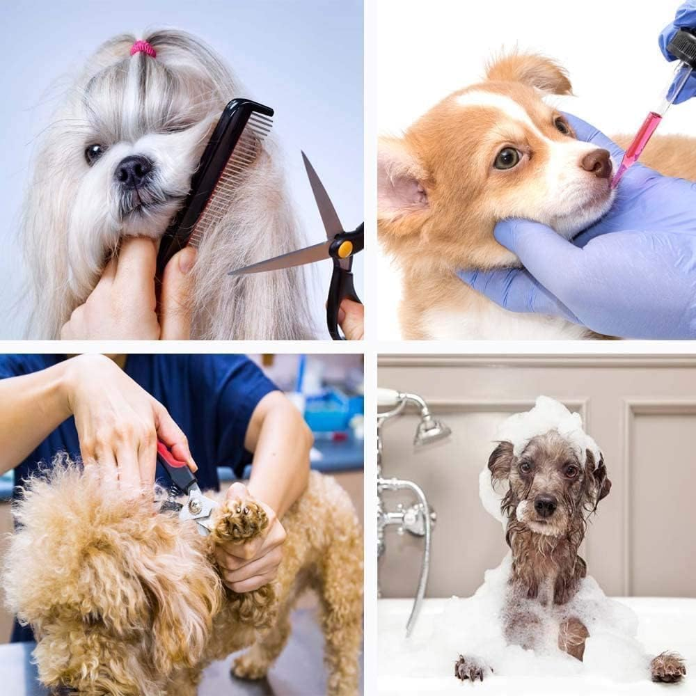 ASOCEA Adjustable Nylon Dog Grooming Belly Strap Leash Pet Bathing Restraint Band D-Rings Small Medium Dogs Cat Puppy Kitty Hair Cutting Washing Black image number 2