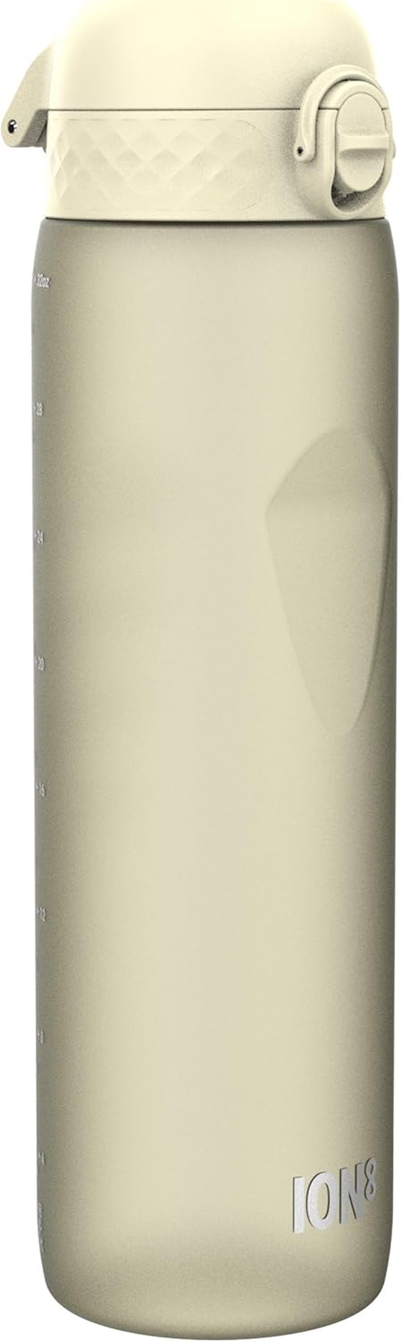 Ion8 1 Litre Water Bottle, 1000 Ml, Leak-Proof, One-Handed Opening, Secure Locking, Dishwasher Safe, Bpa-Free, Carry Handle, Easy to Clean, Ideal for Sports and Gym, Cream White