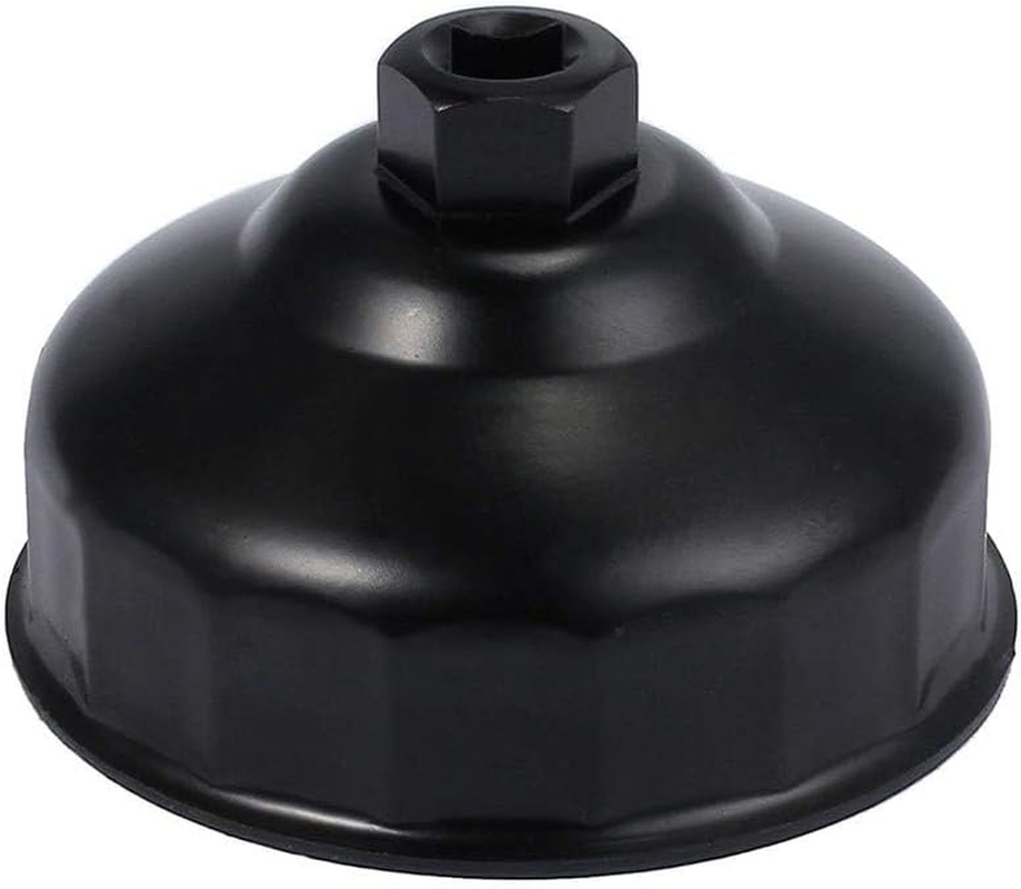 DEDC 3.39Inch/86Mm 16 Flutes Aluminium Oil Filter Wrench for BMW, Oil Filter Housing Cap Removal Tool for N20, N26, N51, N52, N54, N55, N63, N74, S55, S63 BMW Engines (Black) image number 1