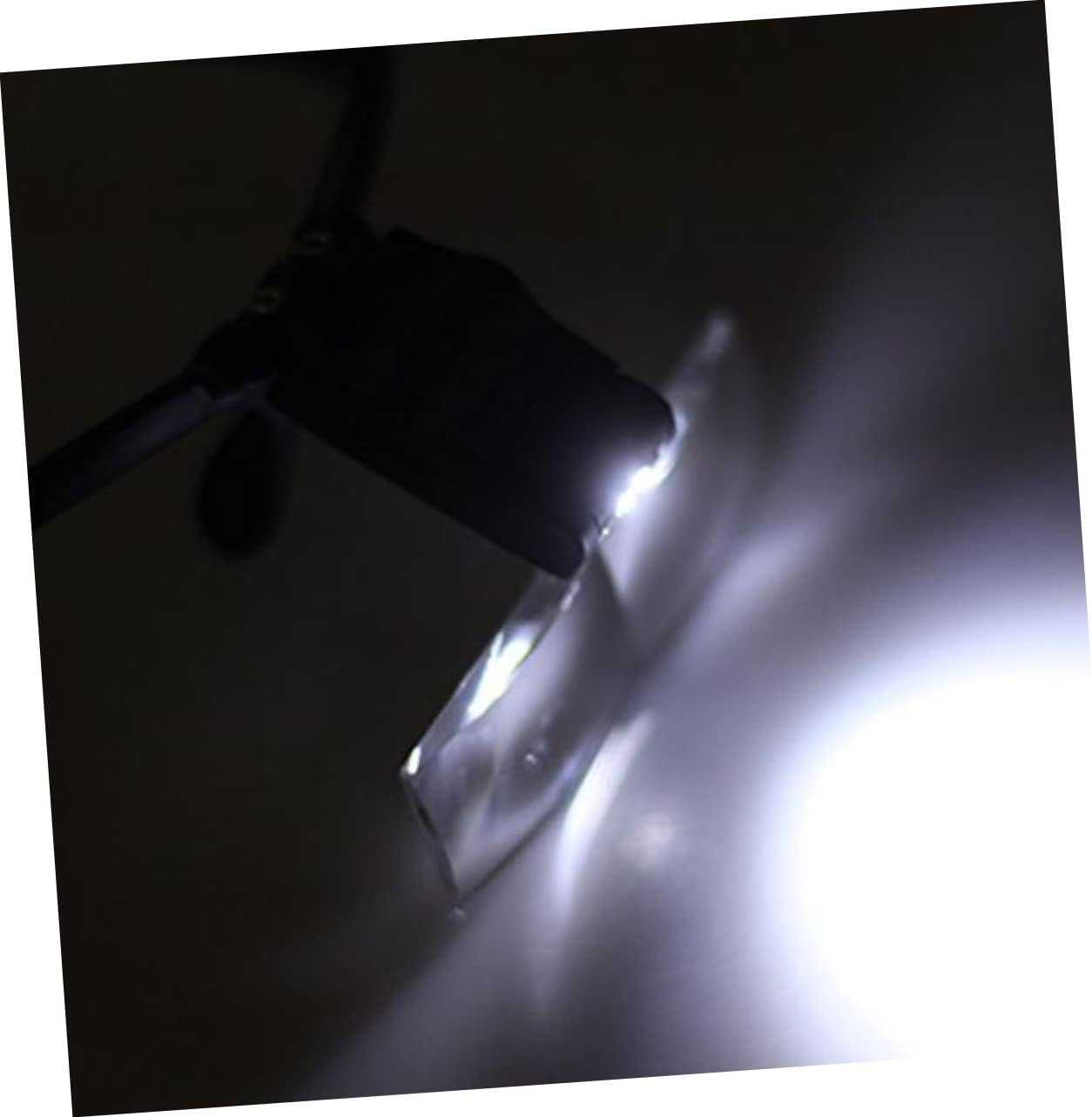 Headband Magnifier Loupe Led Light, 5 Interchangeable Lenses, Black Goggle Visor for Reading, Jewelry Crafting, and Close Work