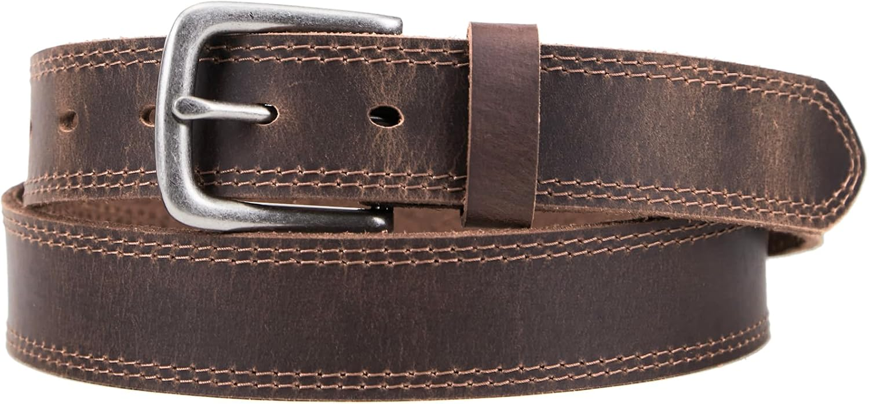 VATAN Men'S Genuine Leather Casual Every Day Jeans Belts, 1 3/8" Handmade Men Leather Belt with Gift Box image number 2