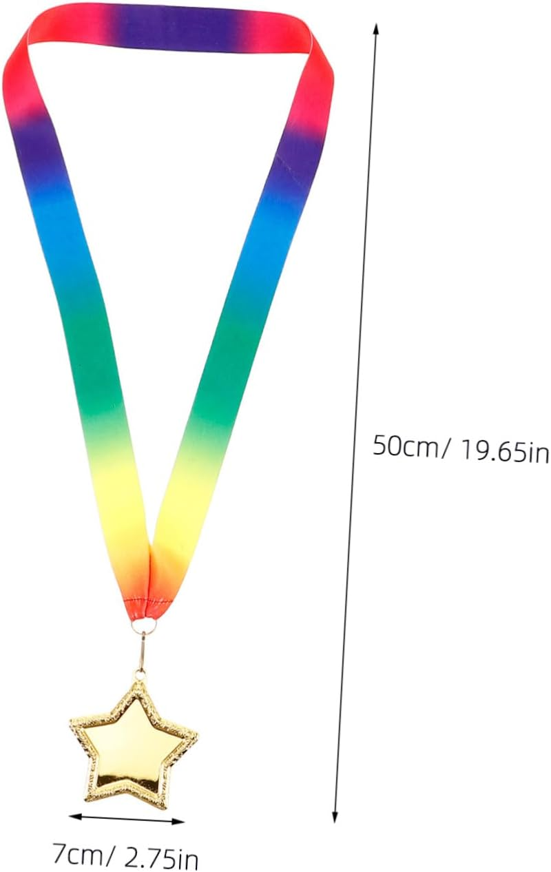 BESPORTBLE 3Pcs Champions Award Medals Kit Gold Silver Bronze Medals Hanging Lanyard for Parties Ceremonies image number 4