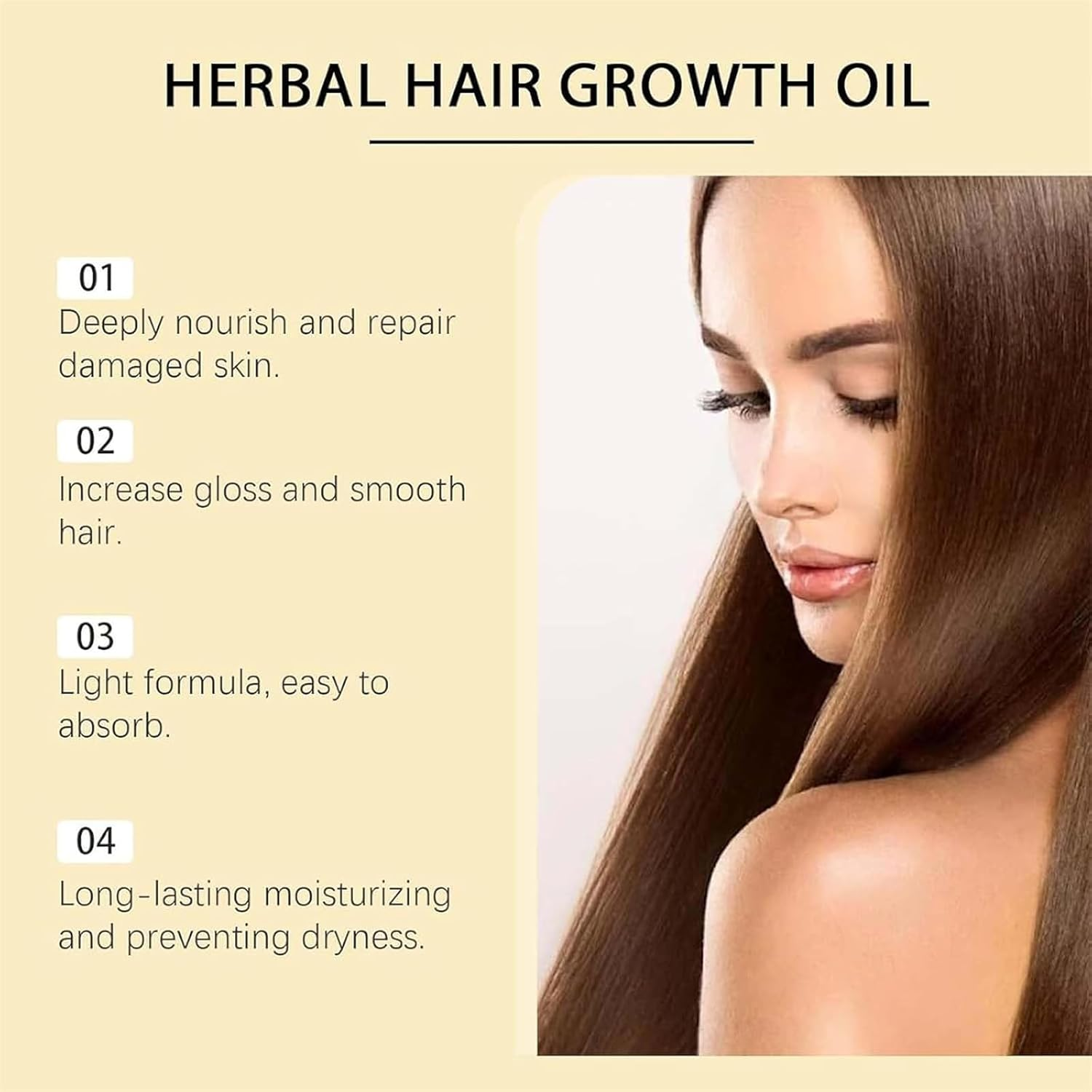 Hair Growth Oil, Hair Growth & Reset Oil, Rosemary Hairs Care Essential for Dry Damaged Hair, Scalp Nourishing Serum, Non-Greasy, Quick Absorption (2Pcs) image number 3