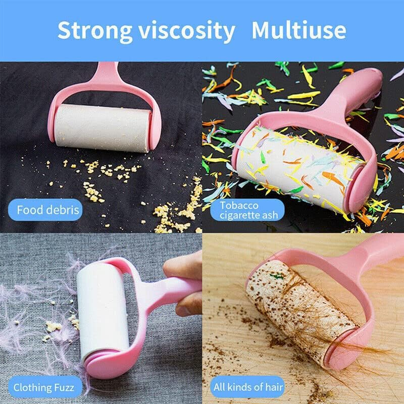AIMALL Sticky Lint Roller with 6 Refills, Pet Hair Remover for Dog and Cat Fur, Clothes, and Car Dust Cleaning, 12Cm Wide Roller, High-Quality PP Material