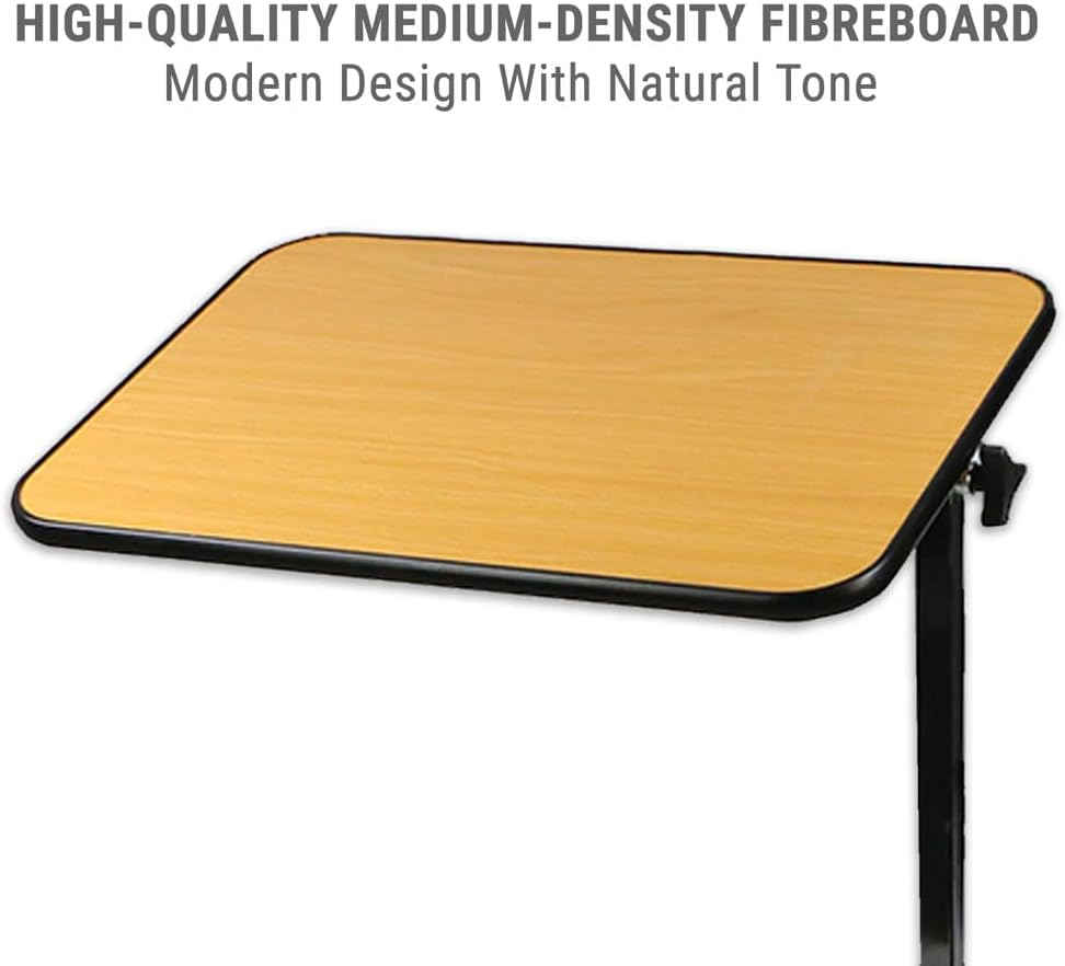 Overbed Table Bedside Mobility Study Medical Hospital Laptop Meal Adjustable Work image number 3