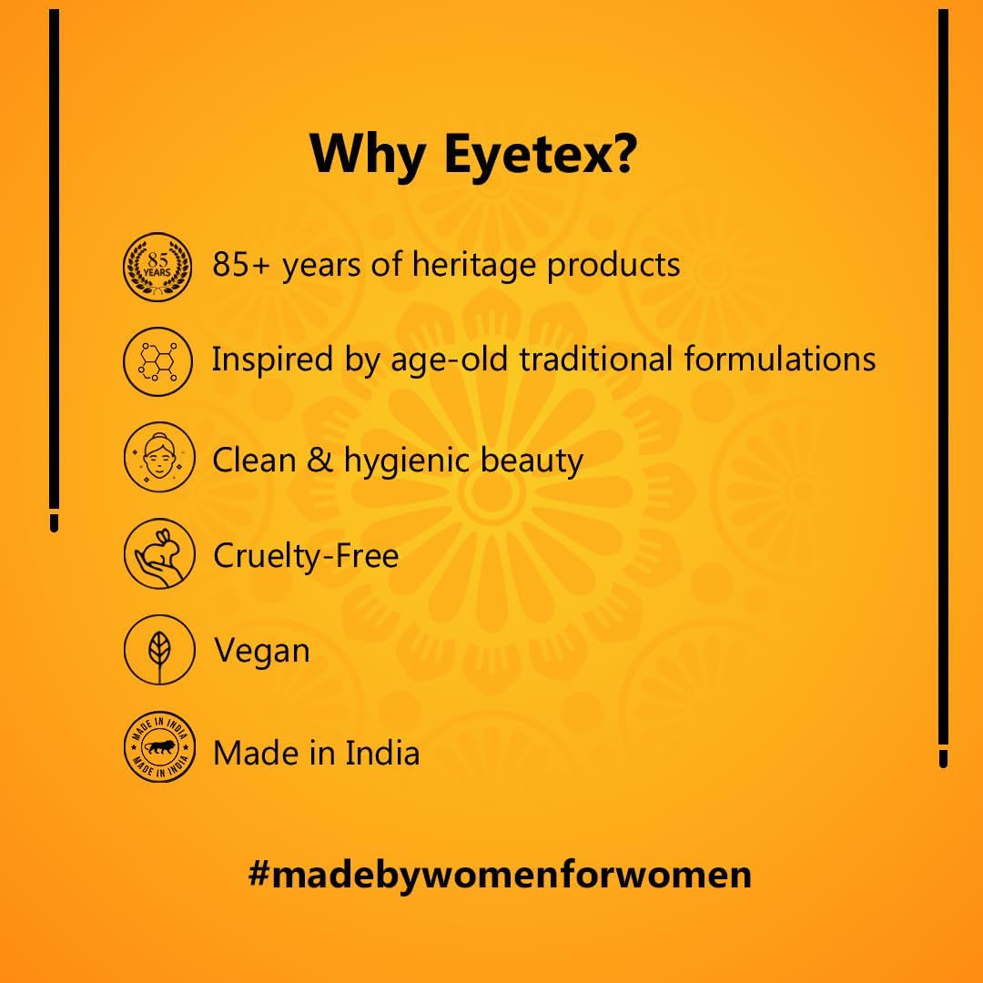 Eyetex Kajal Supreme Paste (Black), 2G (Pack of 10) - Skin Friendly Baby Kajal, Smudge-Proof, Creamy Finish