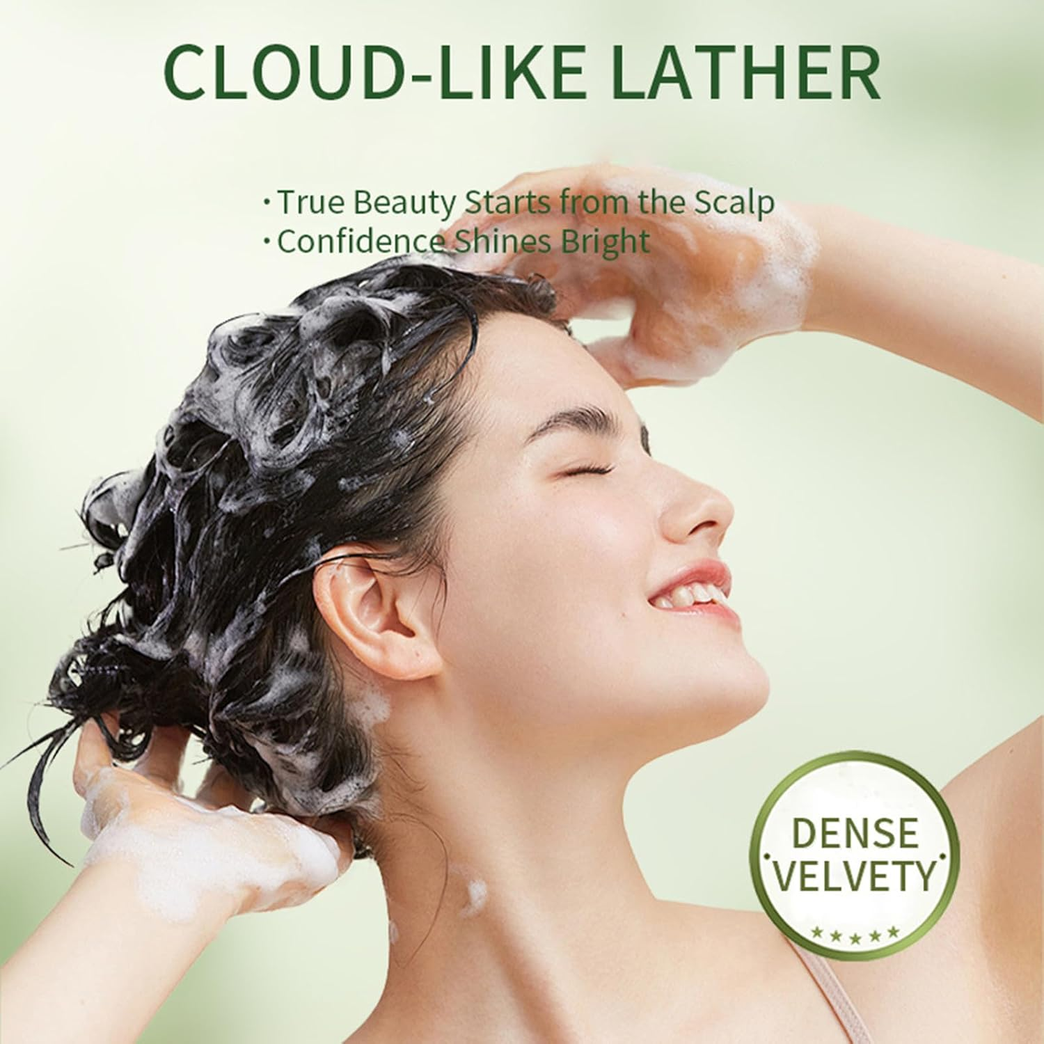 Arborvitae Leaf Solid Shampoo Bar, for Thinning Hair, Increases Volume Hair, Gentle Formulated for All Hair Types, Triangle Green Travel Shampoo and Conditioner (4Pcs) - 4Pcs image number 5