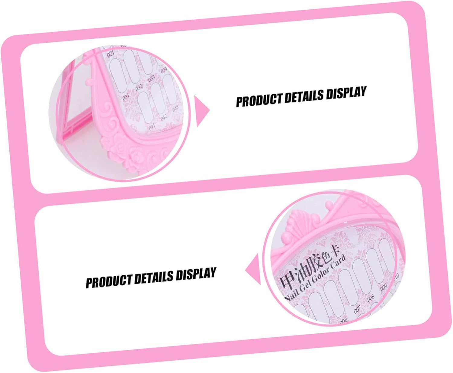 HONITANO European Manicure Display Board 3Pcs Set Relief Nail Art Cards Sturdy Practice Nail Display Chart for Salon and Professional Use image number 2