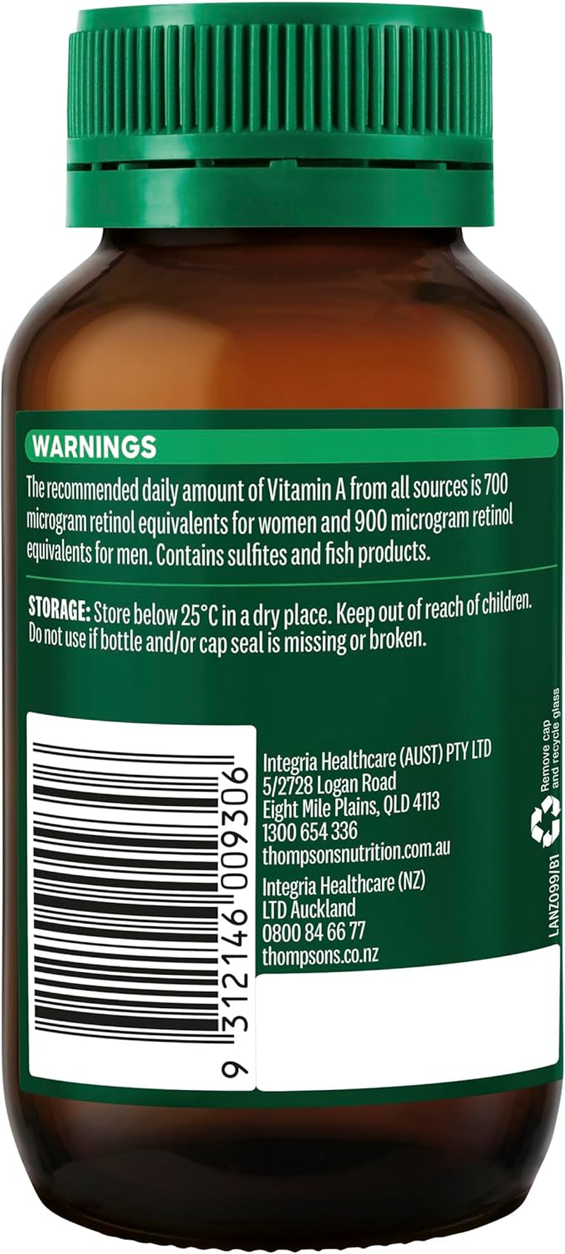 Thompson'S Cod Liver Oil 100 Capsules